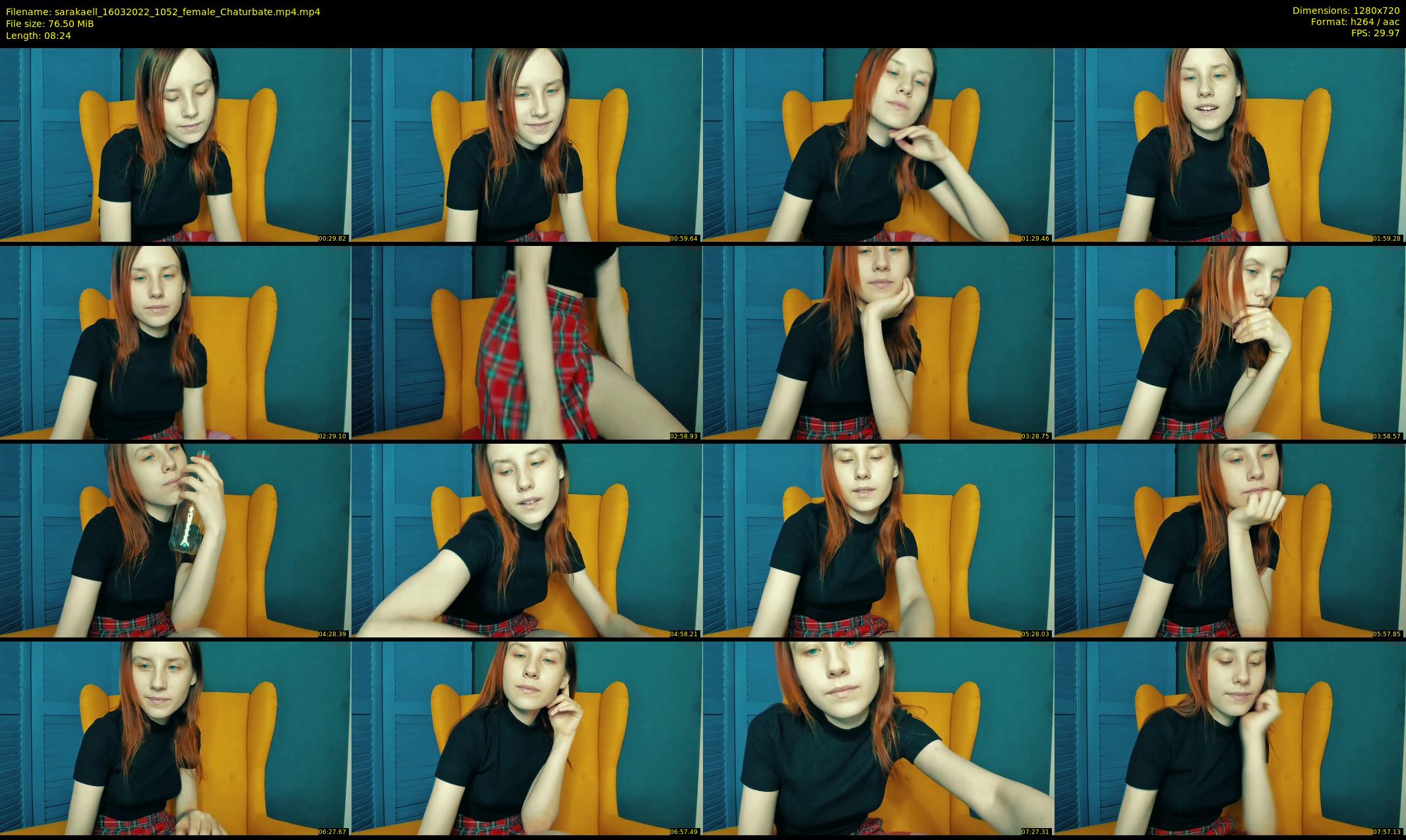 sarakaell — 9 minute Chaturbate female cam show recording, 720p, Mar 16, 2022