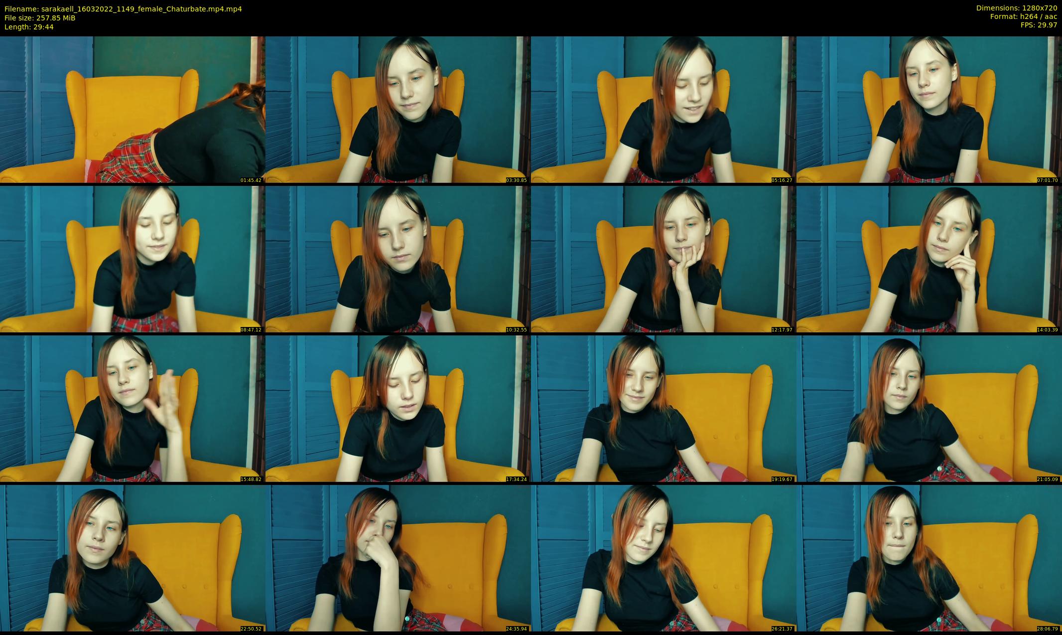 sarakaell — 30 minute Chaturbate female cam show recording, 720p, Mar 16, 2022