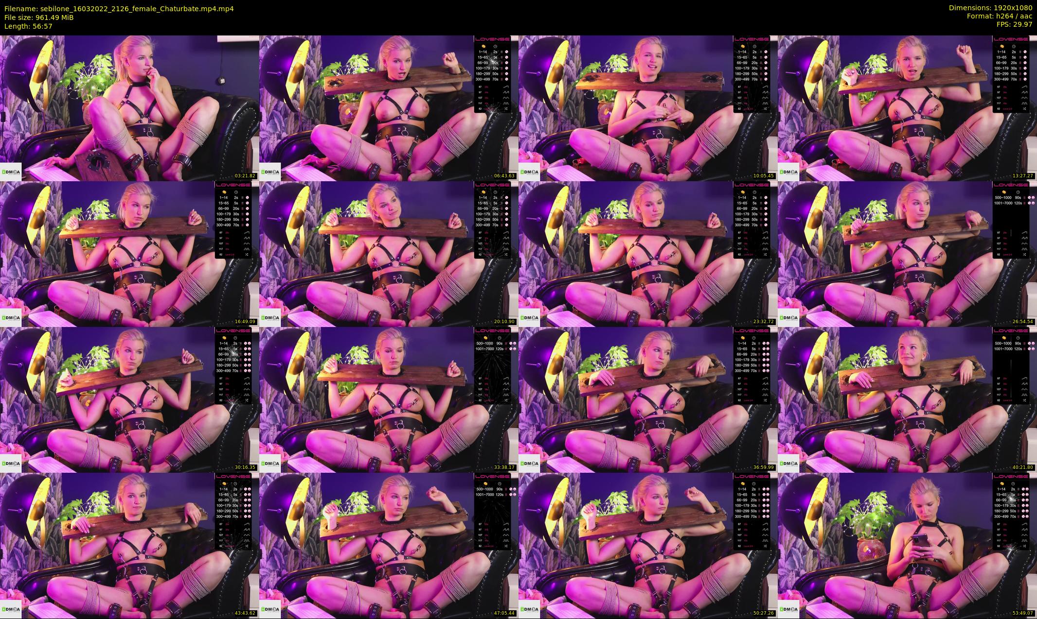 sebilone — 57 minute Chaturbate couple cam show recording, 1080p, Mar 16, 2022