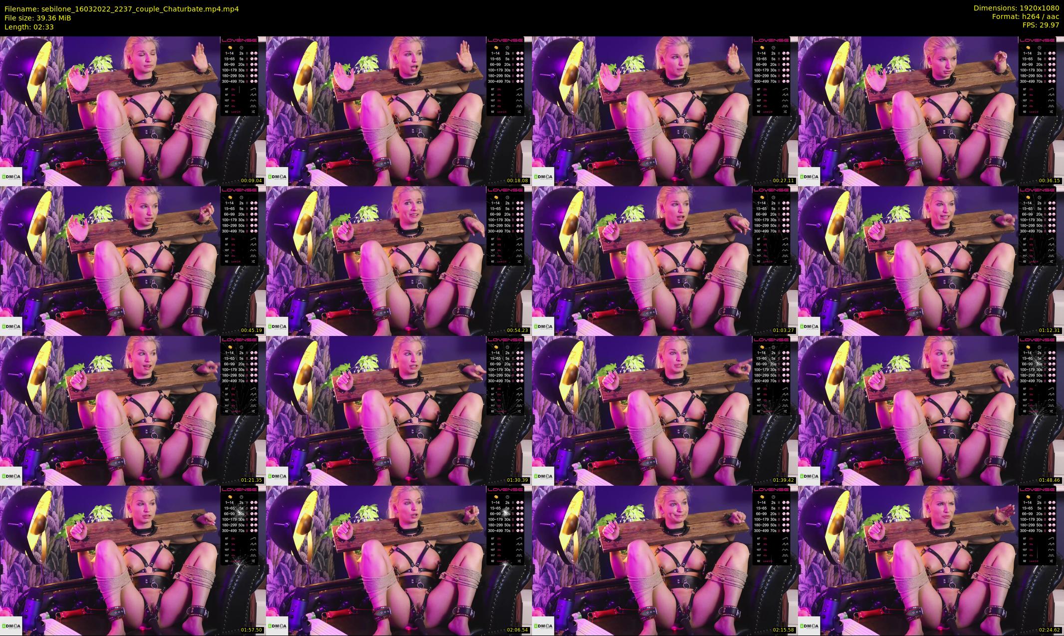 sebilone — 3 minute Chaturbate couple cam show recording, 1080p, Mar 16, 2022