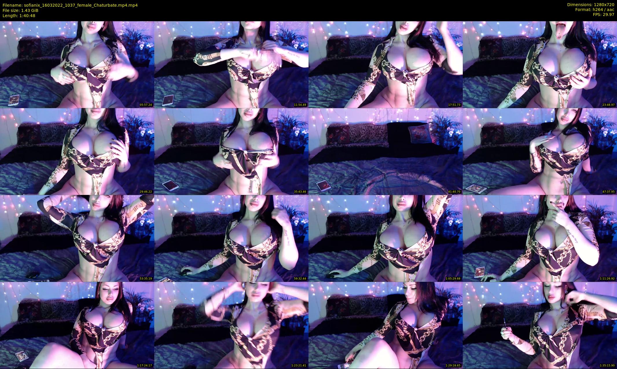 sofianix — 101 minute Chaturbate female cam show recording, 720p, Mar 16, 2022