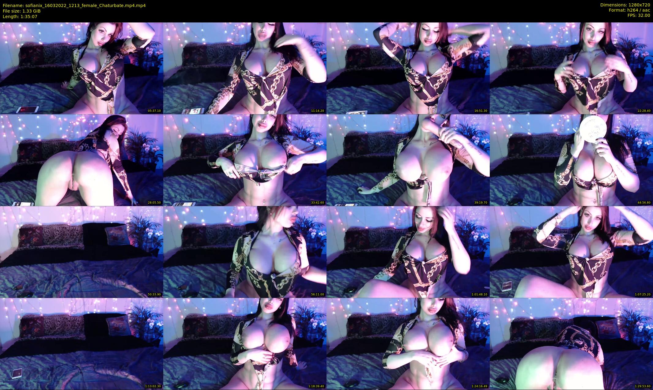 sofianix — 96 minute Chaturbate female cam show recording, 720p, Mar 16, 2022