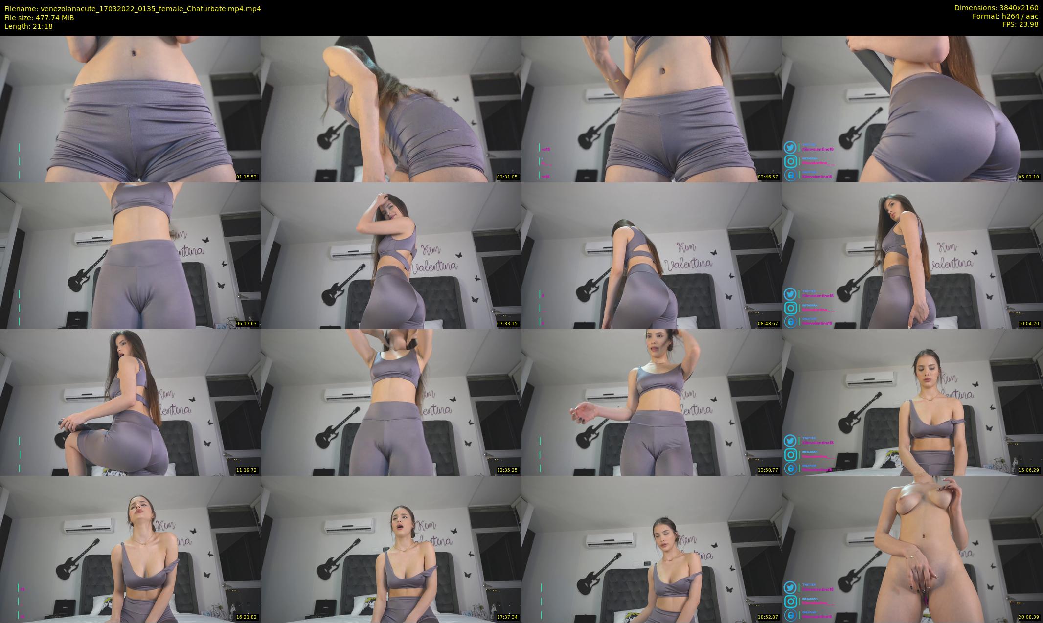 venezolanacute — 22 minute Chaturbate female cam show recording, 4K, Mar 17, 2022