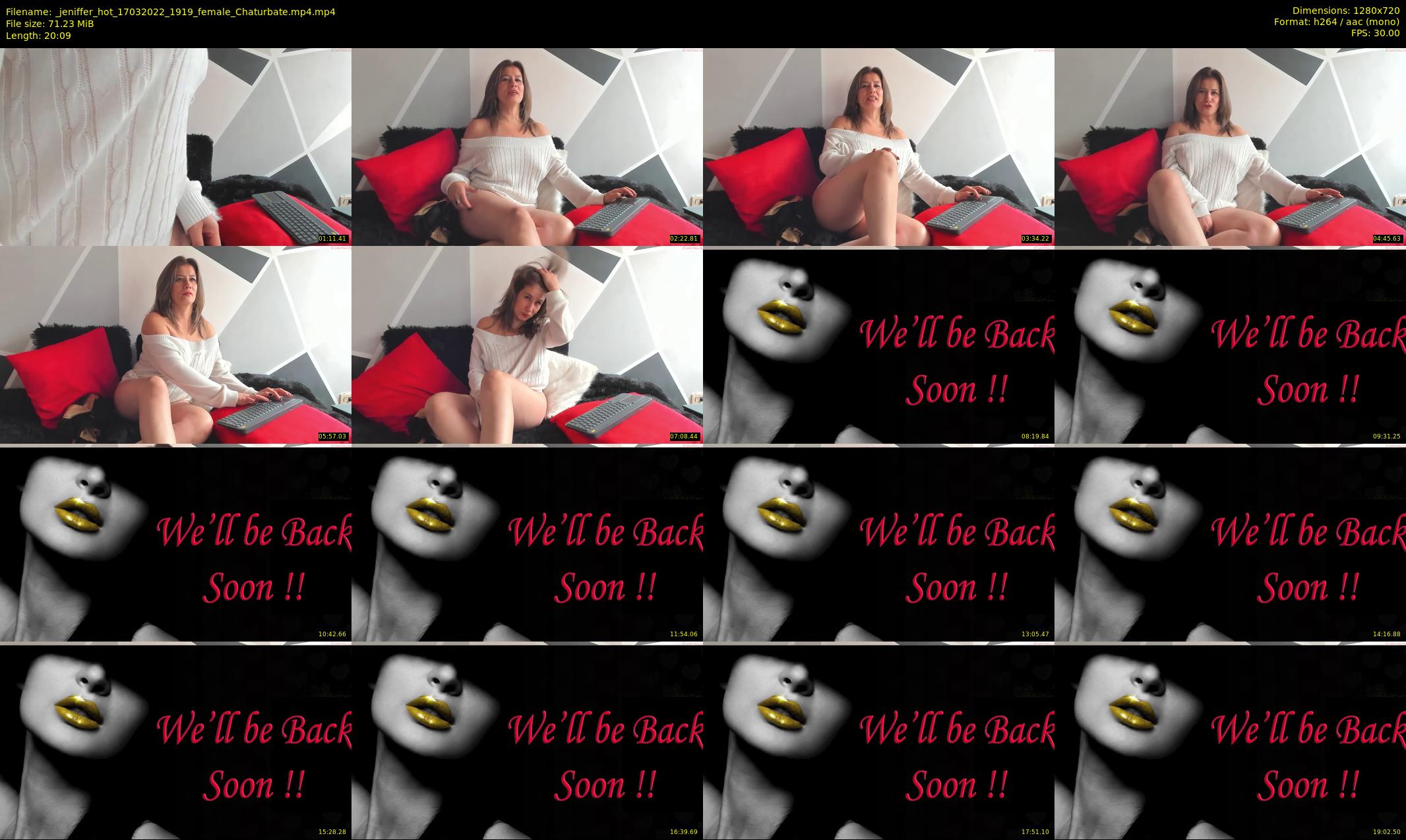 _jeniffer_hot — 21 minute Chaturbate female cam show recording, 720p, Mar 17, 2022