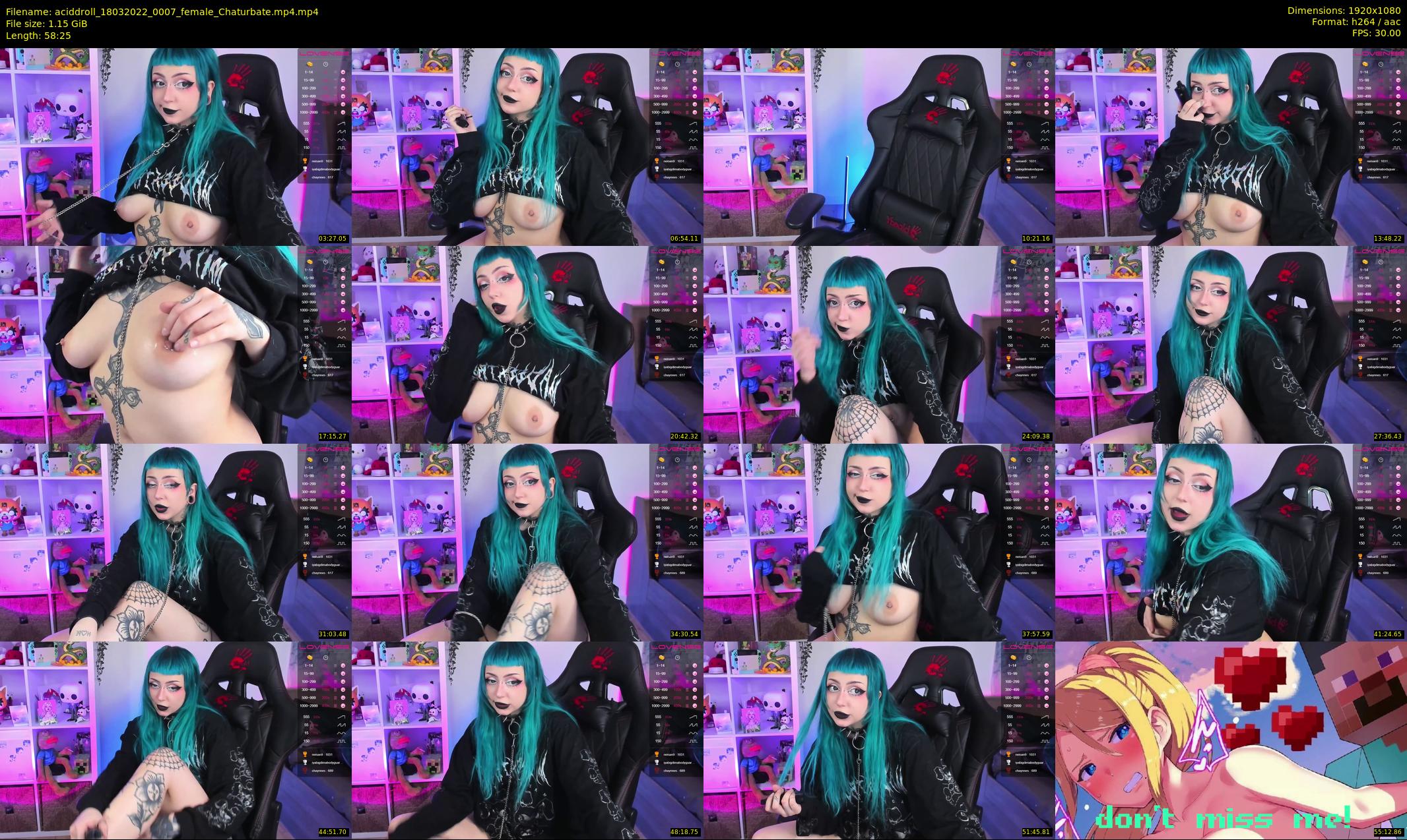 aciddroll — 59 minute Chaturbate female cam show recording, 1080p, Mar 18, 2022
