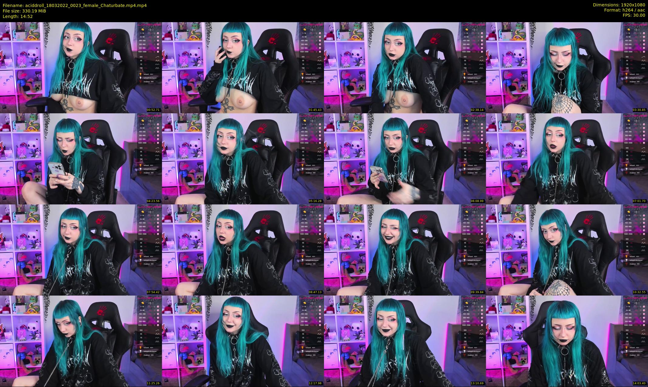 aciddroll — 15 minute Chaturbate female cam show recording, 1080p, Mar 18, 2022