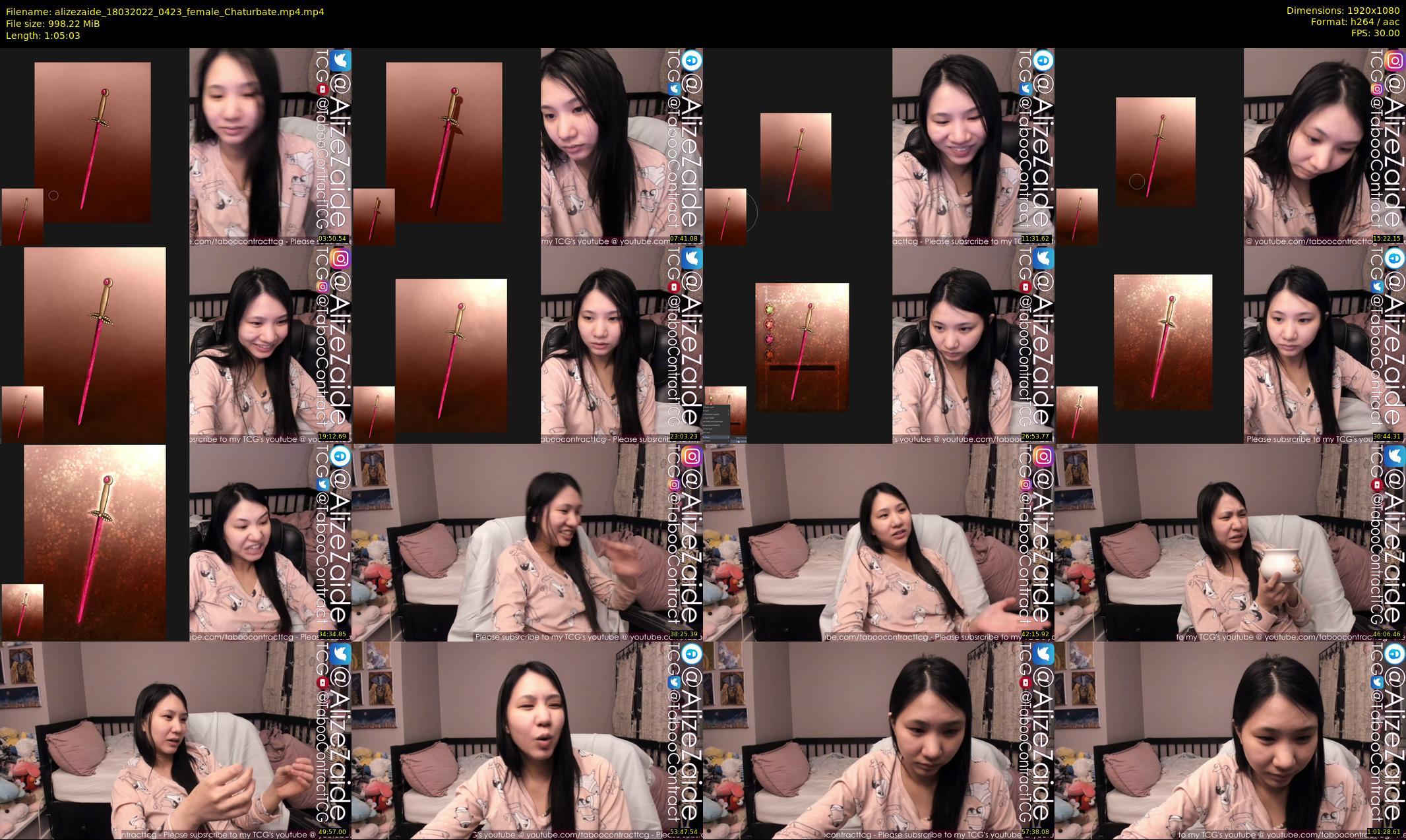 alizezaide — 66 minute Chaturbate female cam show recording, 1080p, Mar 18, 2022