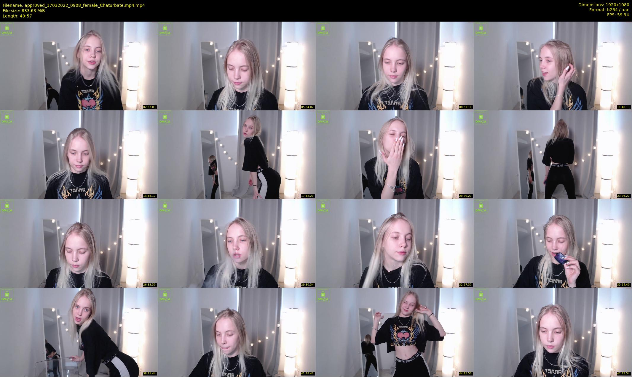 appr0ved — 50 minute Chaturbate female cam show recording, 1080p, Mar 17, 2022