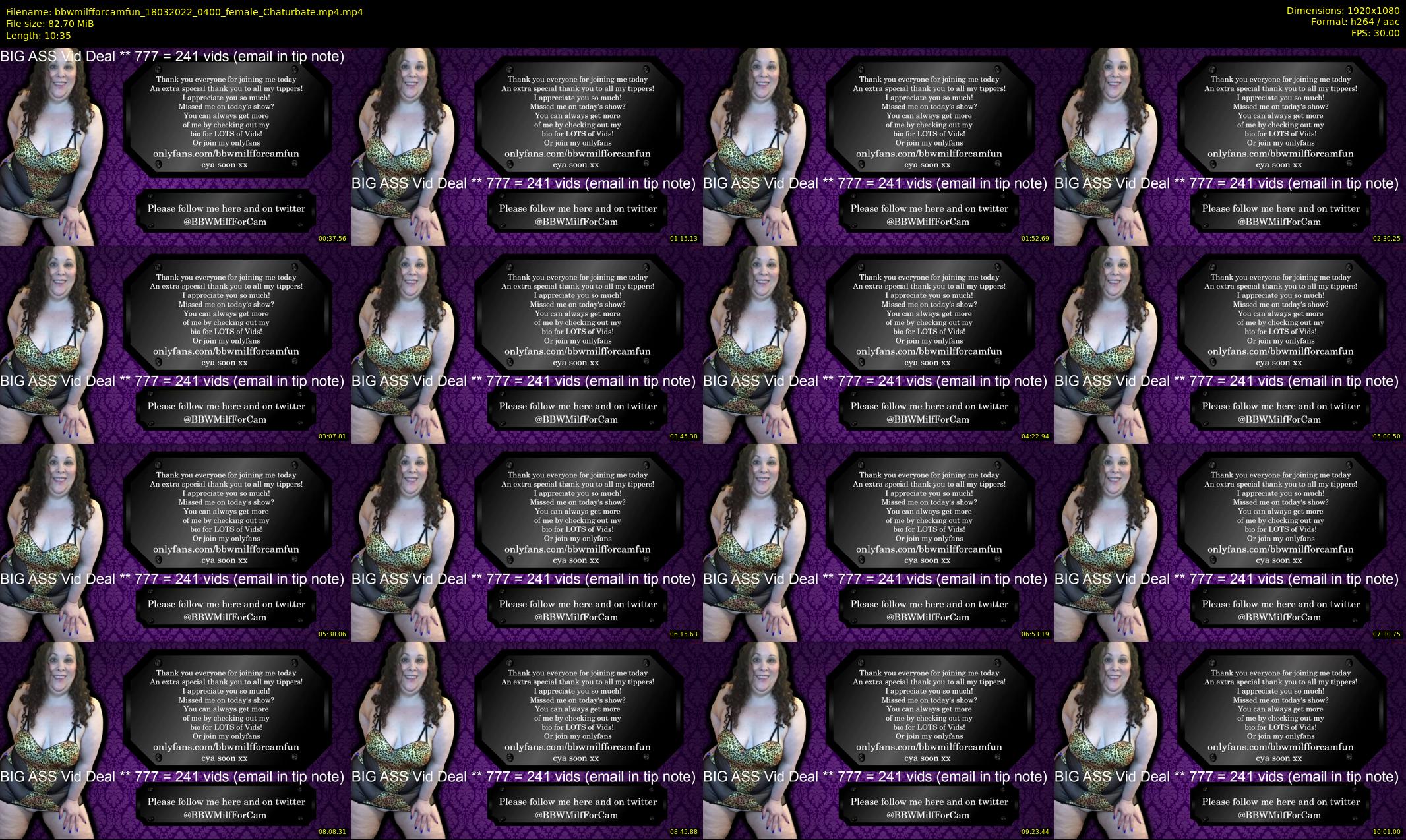 bbwmilfforcamfun — 11 minute Chaturbate female cam show recording, 1080p, Mar 18, 2022