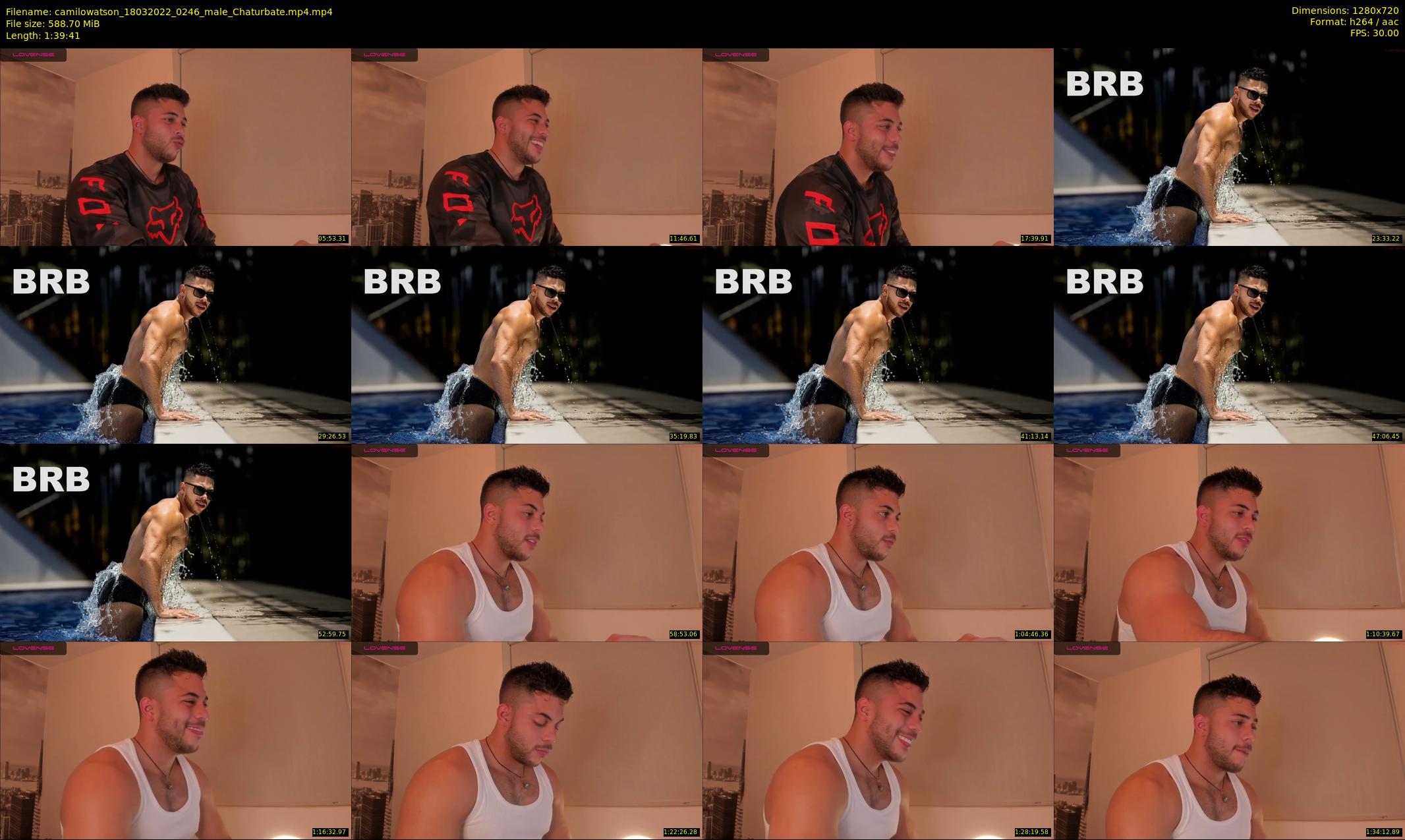 camilowatson — 100 minute Chaturbate male cam show recording, 720p, Mar 18, 2022