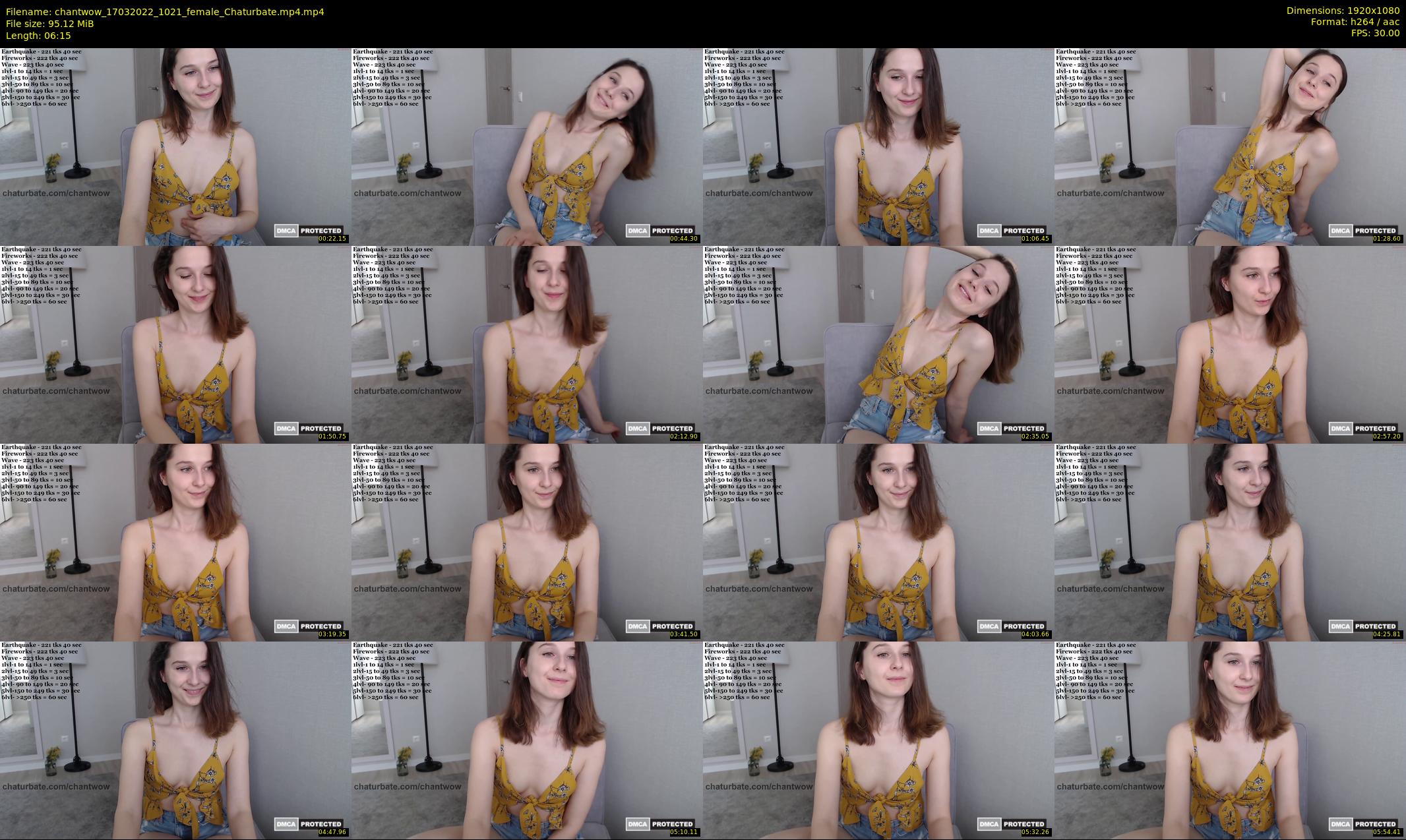 chantwow — 7 minute Chaturbate female cam show recording, 1080p, Mar 17, 2022