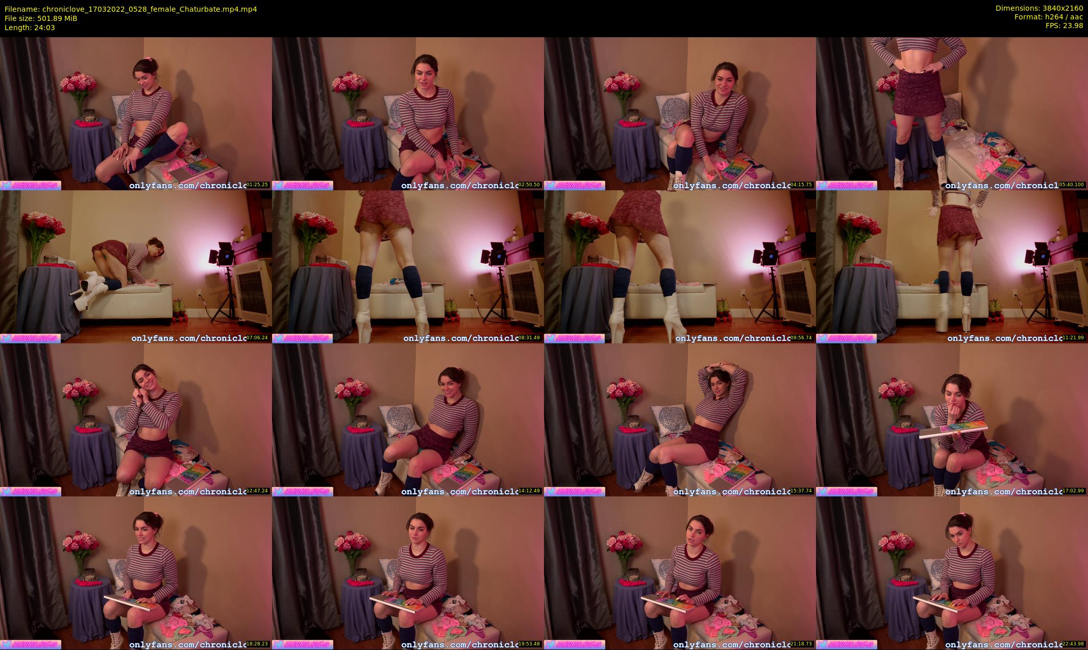 chroniclove — 25 minute Chaturbate female cam show recording, 4K, Mar 17, 2022