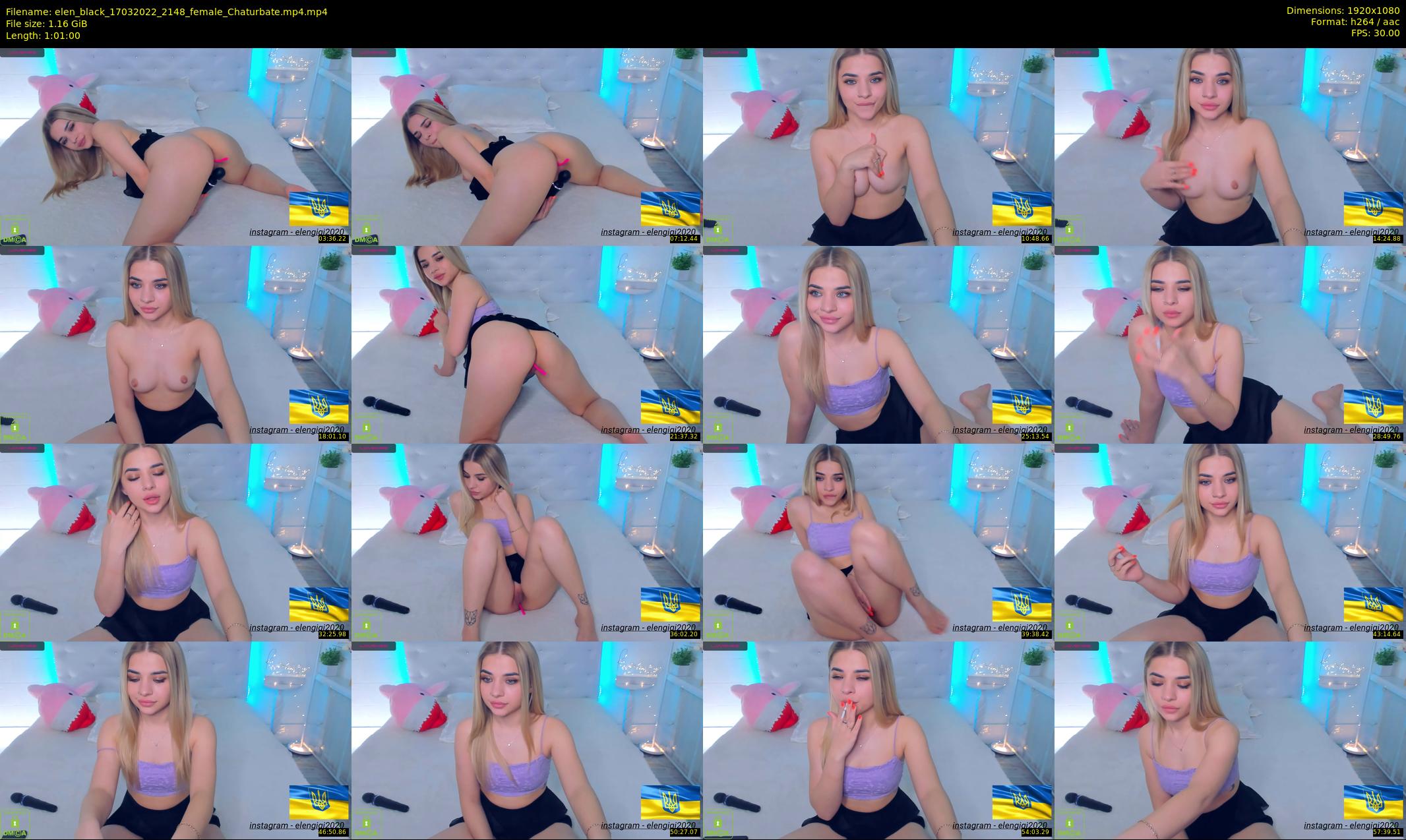 elen_black — 61 minute Chaturbate female cam show recording, 1080p, Mar 17, 2022
