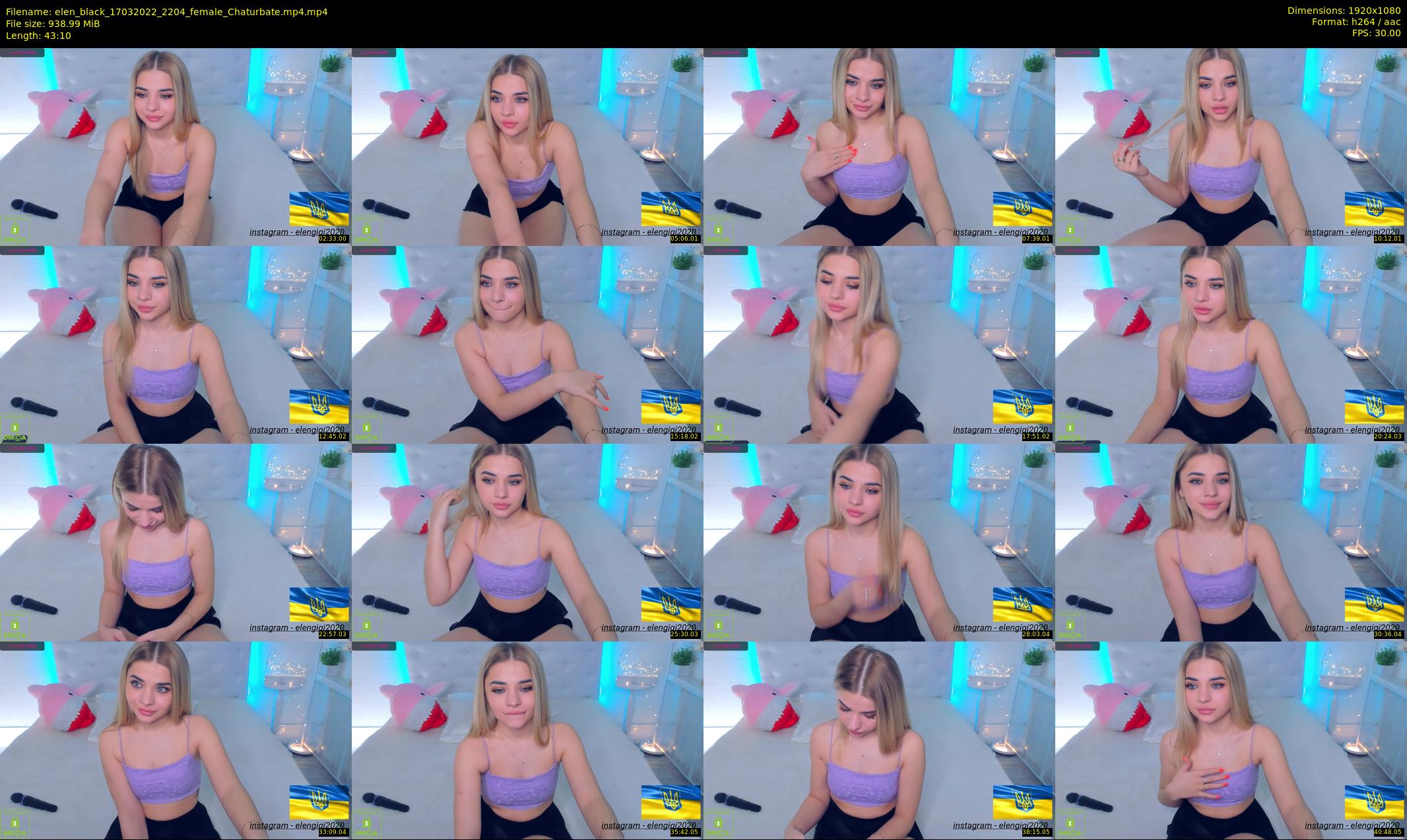 elen_black — 44 minute Chaturbate female cam show recording, 1080p, Mar 17, 2022