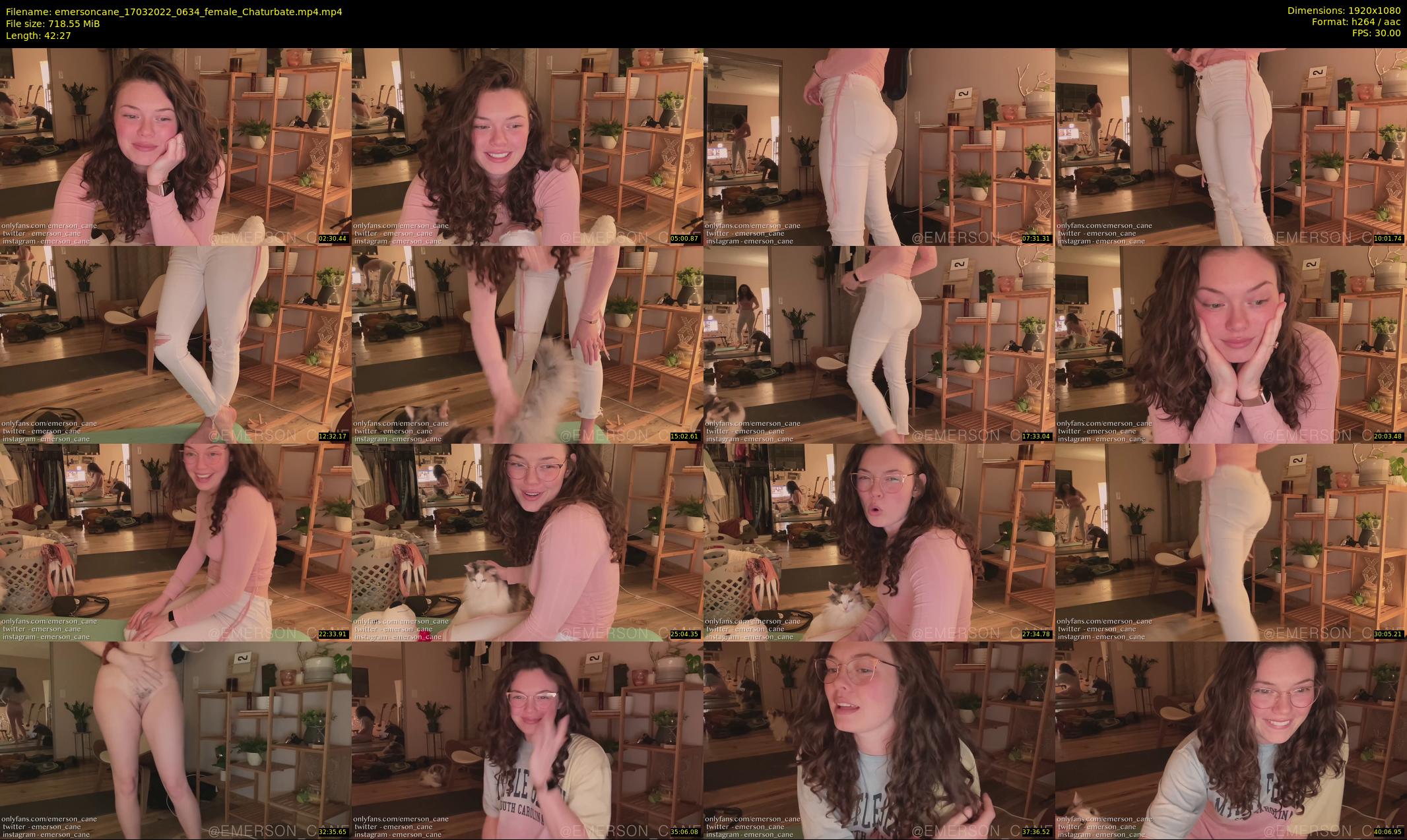 emersoncane — 43 minute Chaturbate female cam show recording, 1080p, Mar 17, 2022