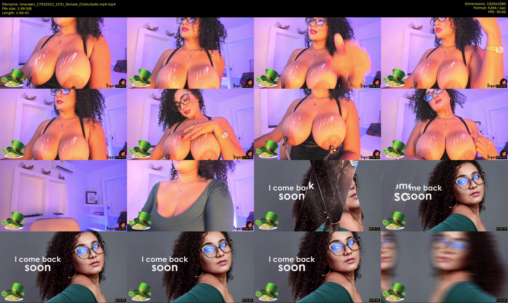 imacwen — 61 minute Chaturbate female cam show recording, 1080p, Mar 17, 2022