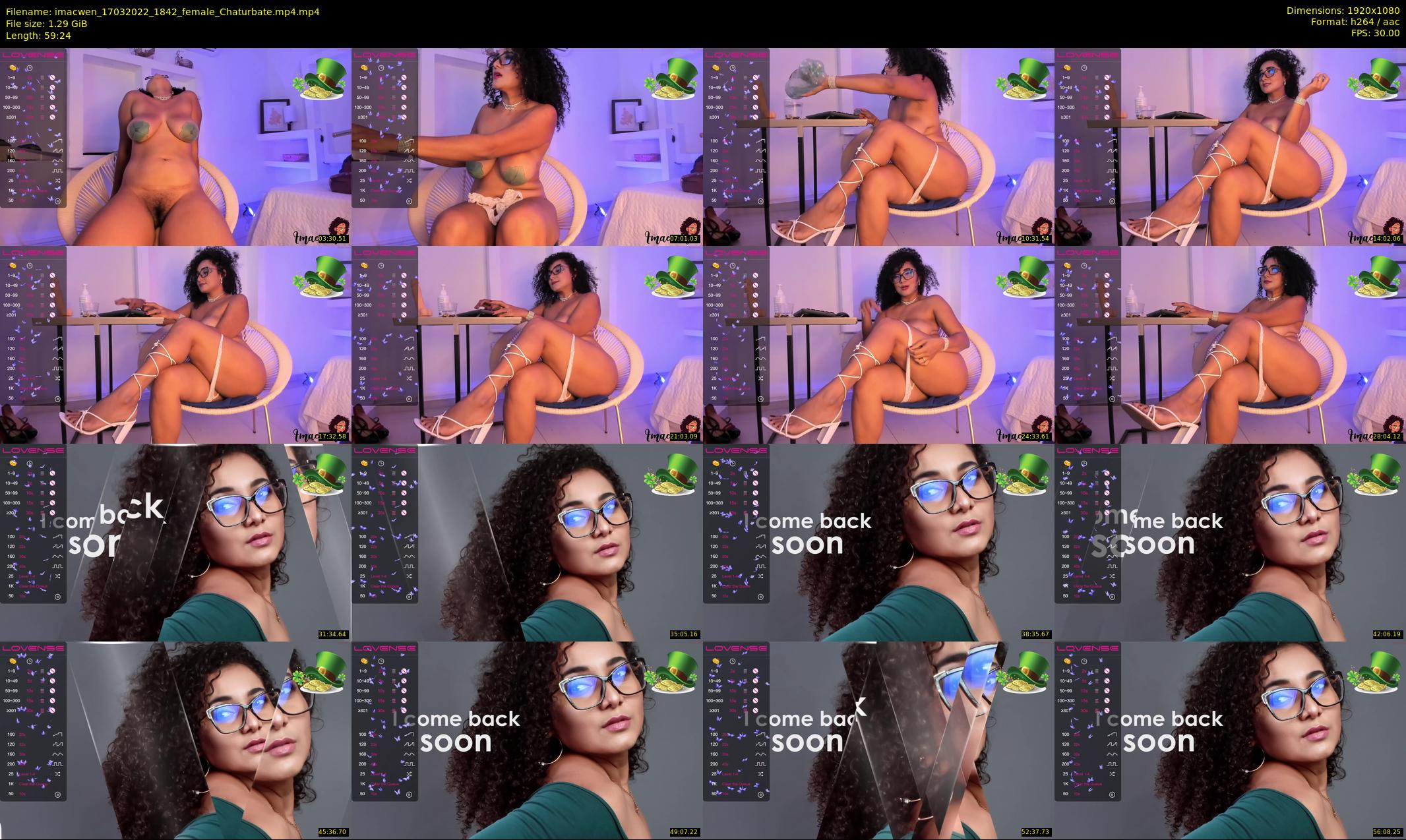 imacwen — 60 minute Chaturbate female cam show recording, 1080p, Mar 17, 2022