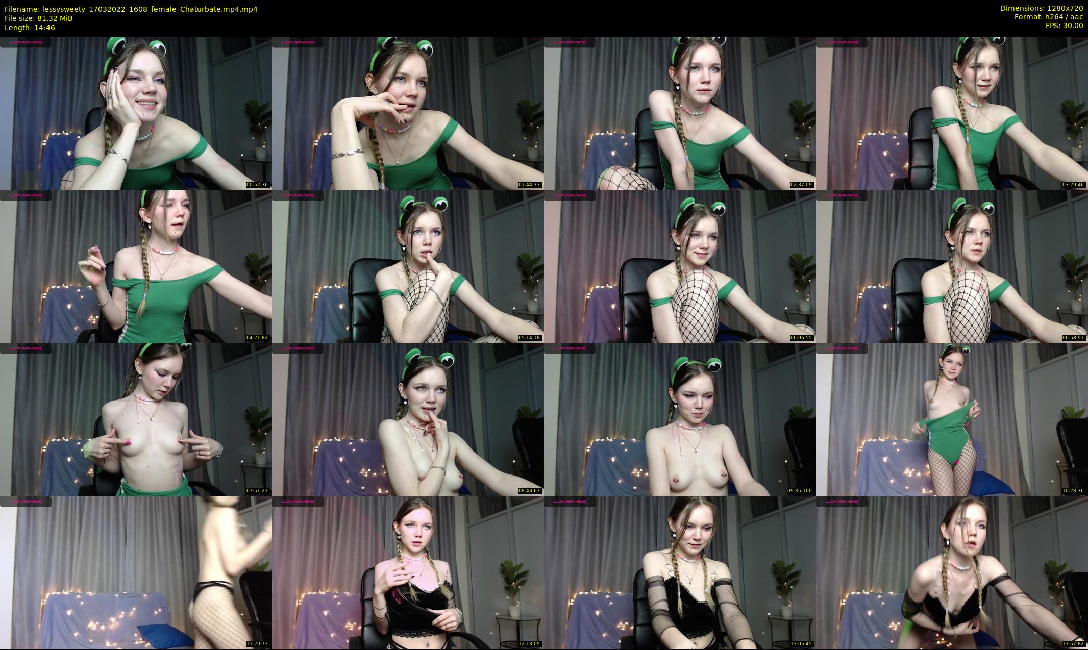 lessysweety — 15 minute Chaturbate female cam show recording, 720p, Mar 17, 2022