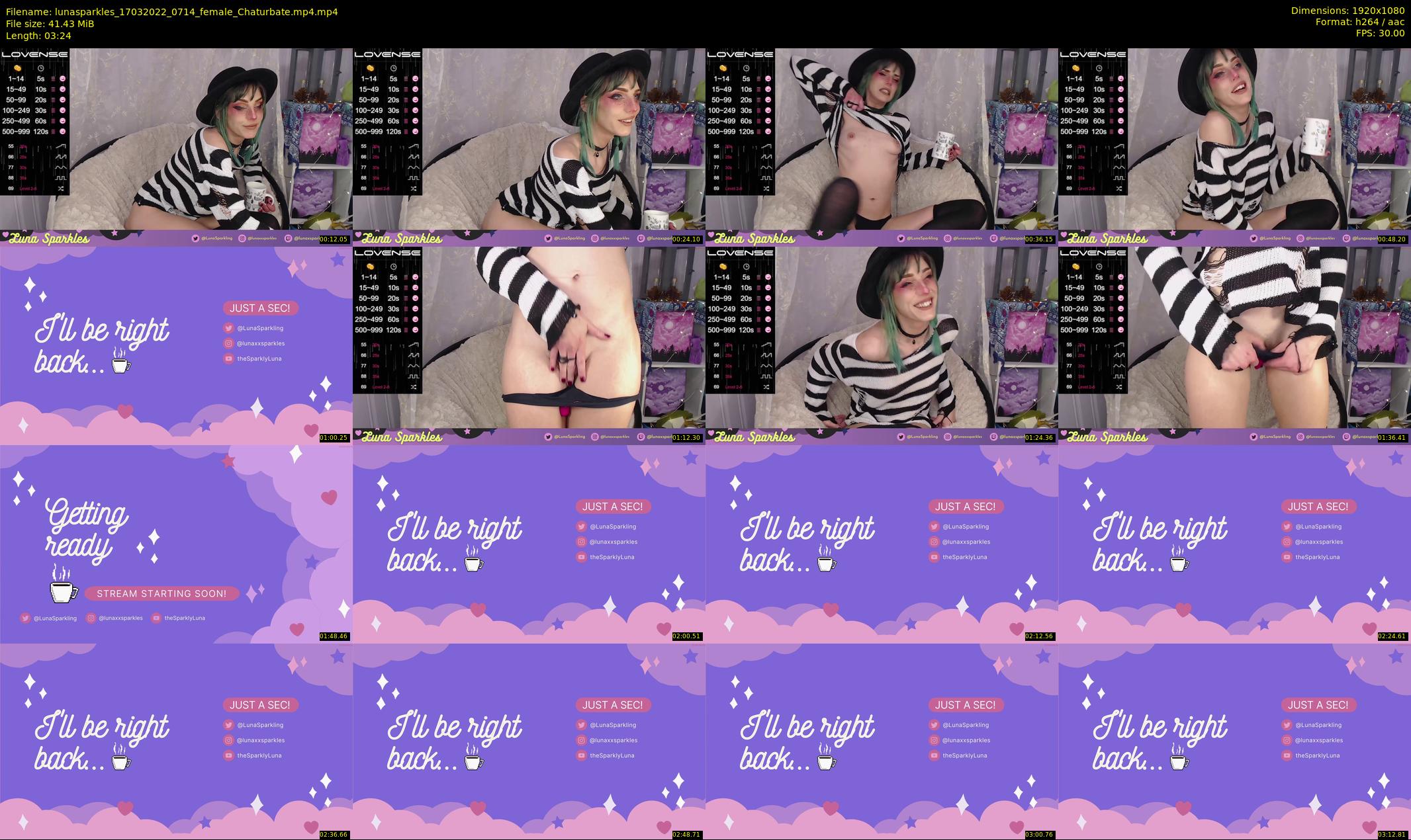 lunasparkles — 4 minute Chaturbate female cam show recording, 1080p, Mar 17, 2022