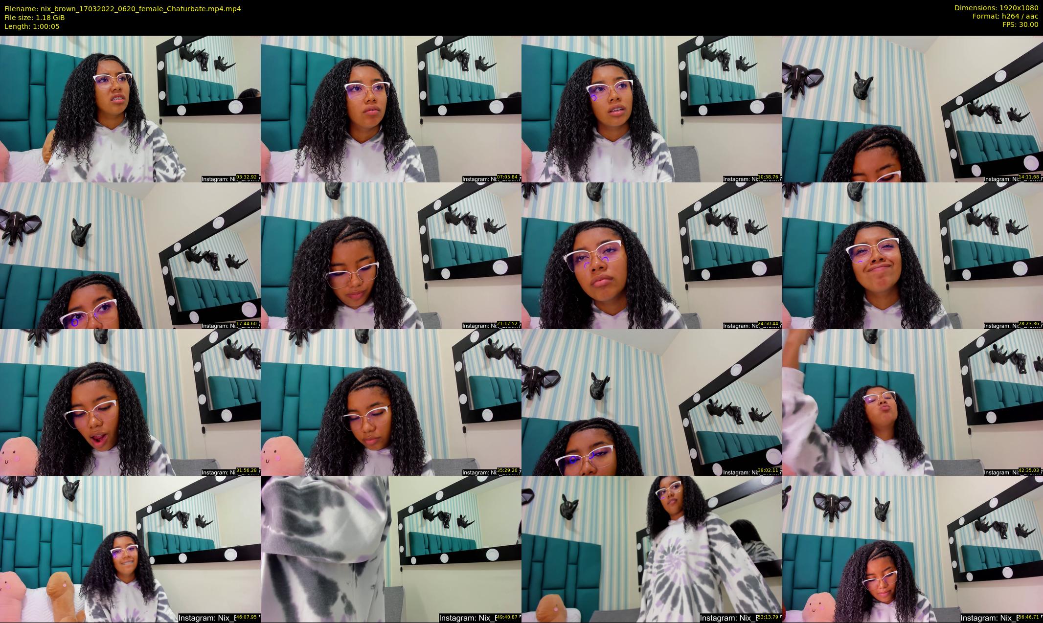 nix_brown — 61 minute Chaturbate female cam show recording, 1080p, Mar 17, 2022