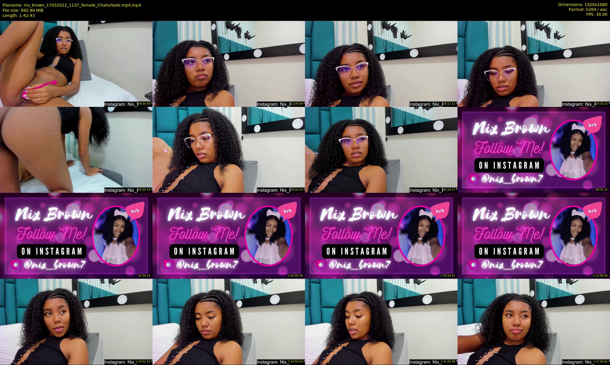 nix_brown — 103 minute Chaturbate female cam show recording, 1080p, Mar 17, 2022