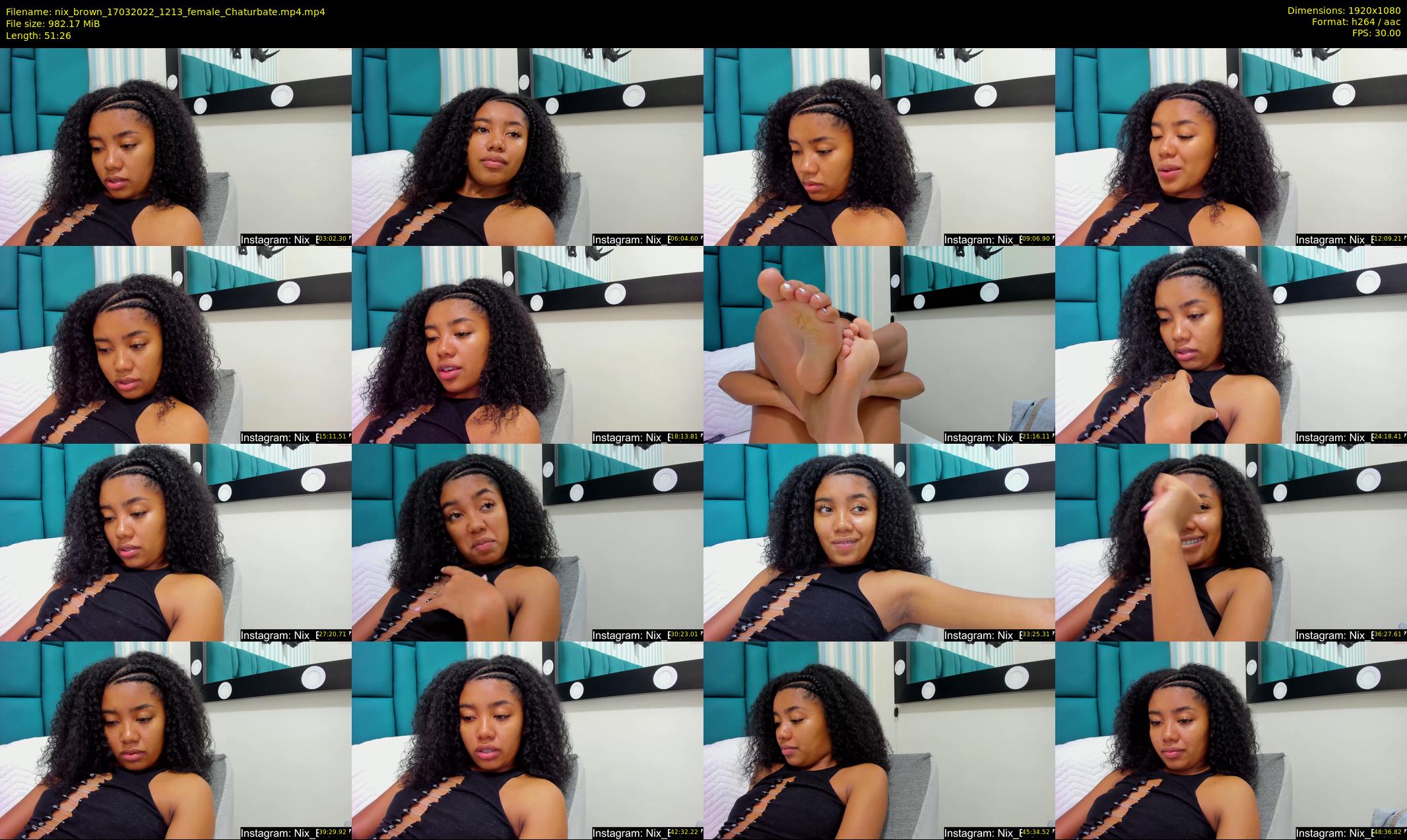 nix_brown — 52 minute Chaturbate female cam show recording, 1080p, Mar 17, 2022