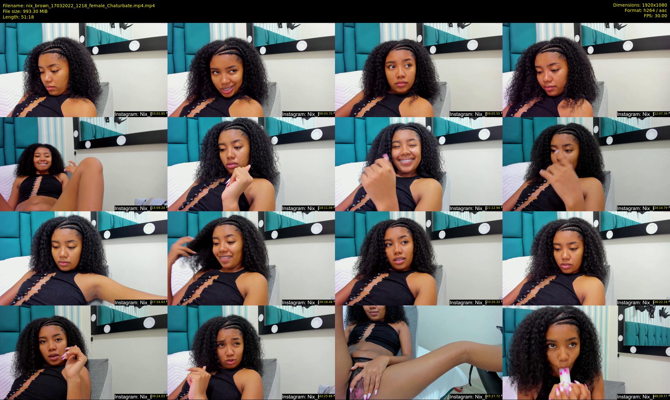nix_brown — 52 minute Chaturbate female cam show recording, 1080p, Mar 17, 2022