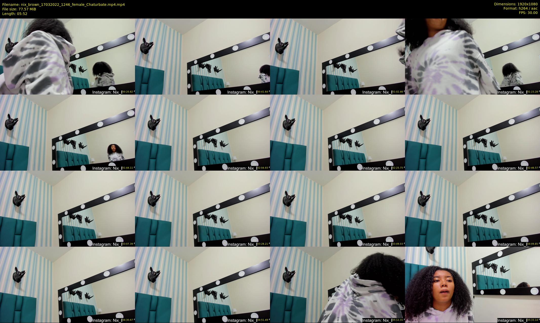 nix_brown — 6 minute Chaturbate female cam show recording, 1080p, Mar 17, 2022