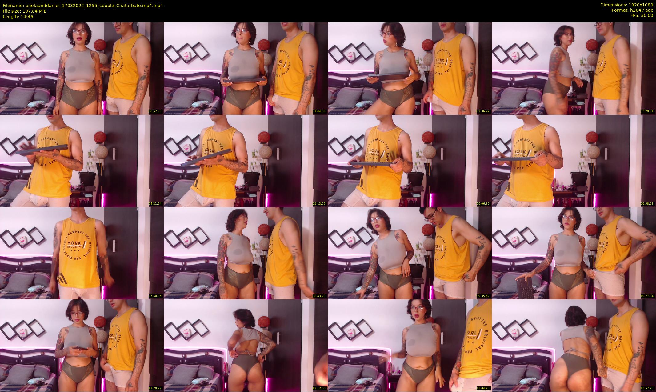 paolaanddaniel — 15 minute Chaturbate couple cam show recording, 1080p, Mar 17, 2022