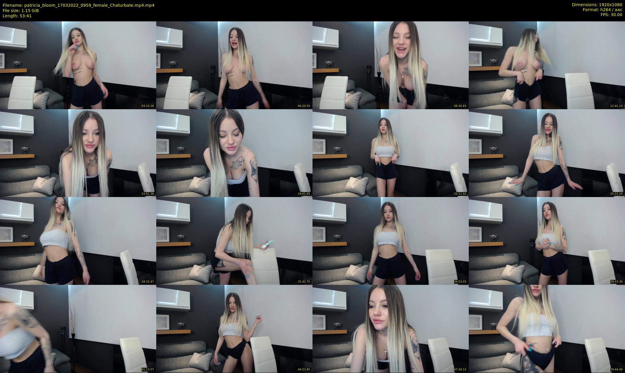 patricia_bloom — 54 minute Chaturbate female cam show recording, 1080p, Mar 17, 2022