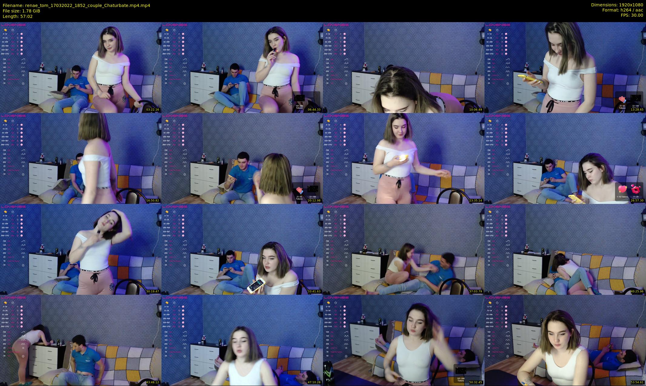 renae_tom — 58 minute Chaturbate couple cam show recording, 1080p, Mar 17, 2022