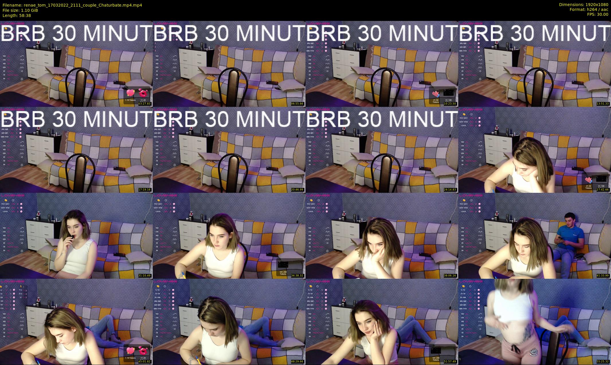 renae_tom — 59 minute Chaturbate couple cam show recording, 1080p, Mar 17, 2022