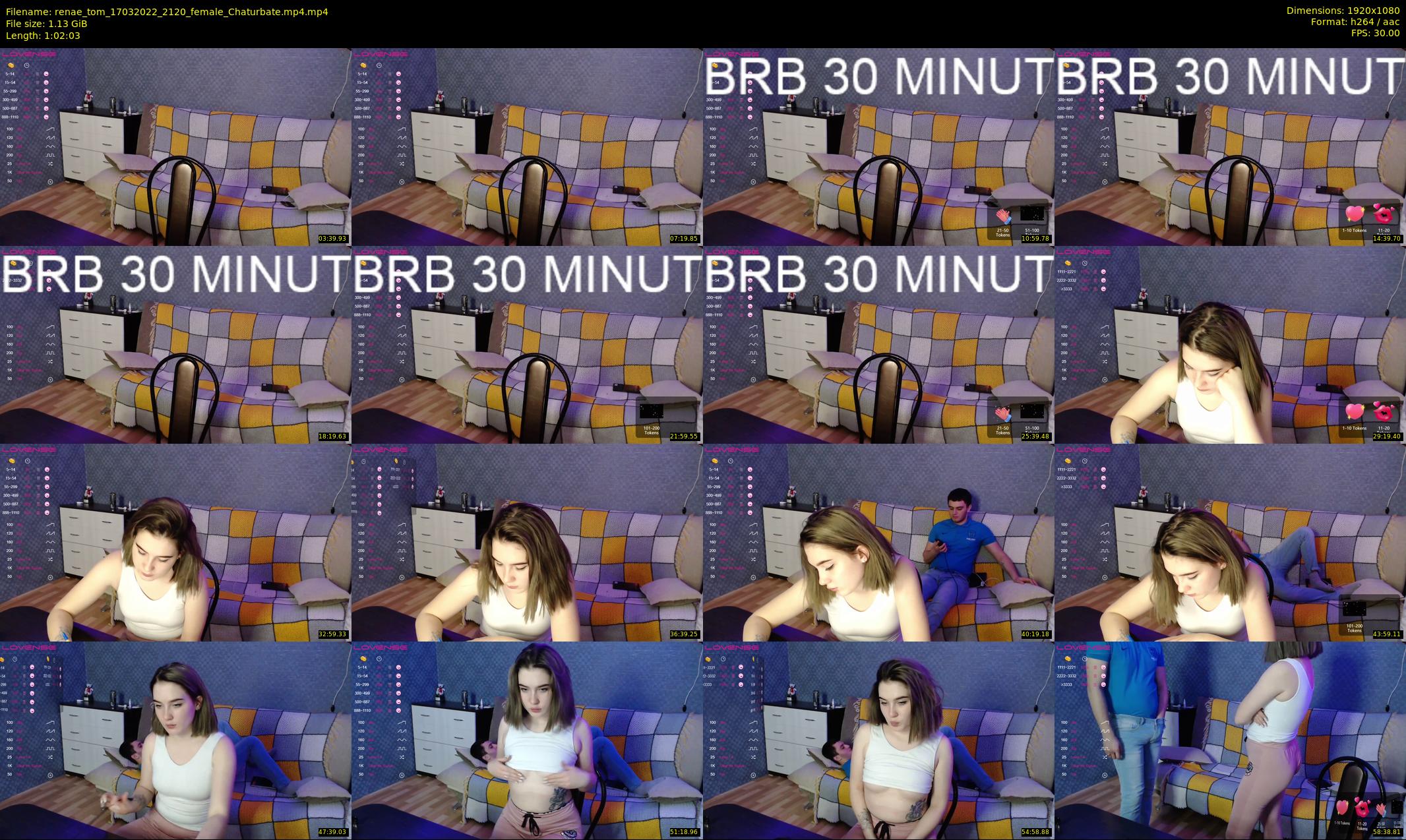 renae_tom — 63 minute Chaturbate couple cam show recording, 1080p, Mar 17, 2022