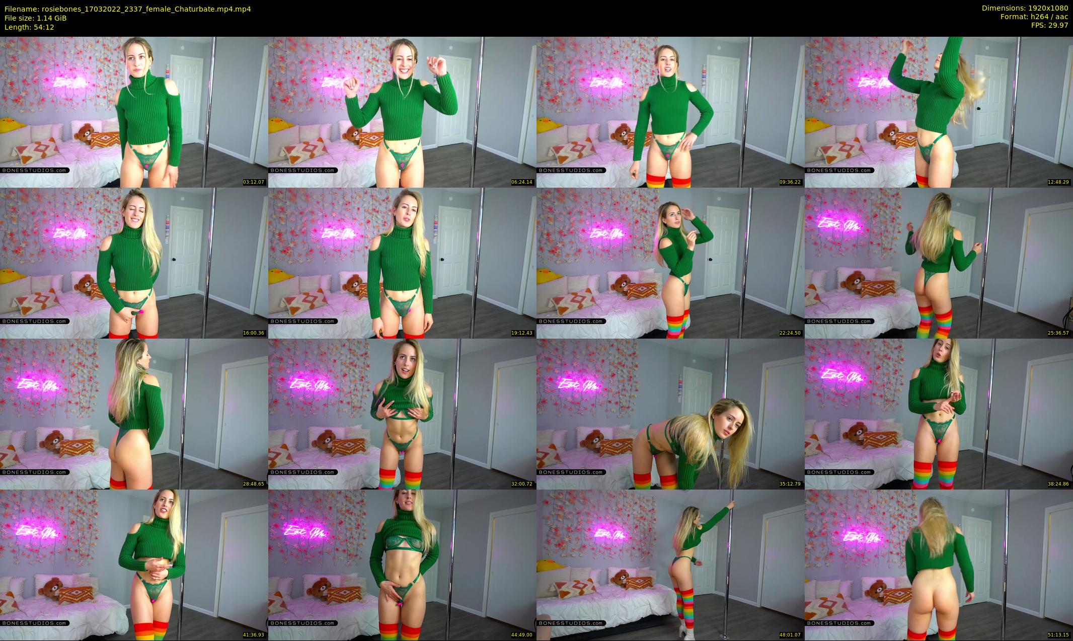 rosiebones — 55 minute Chaturbate female cam show recording, 1080p, Mar 17, 2022