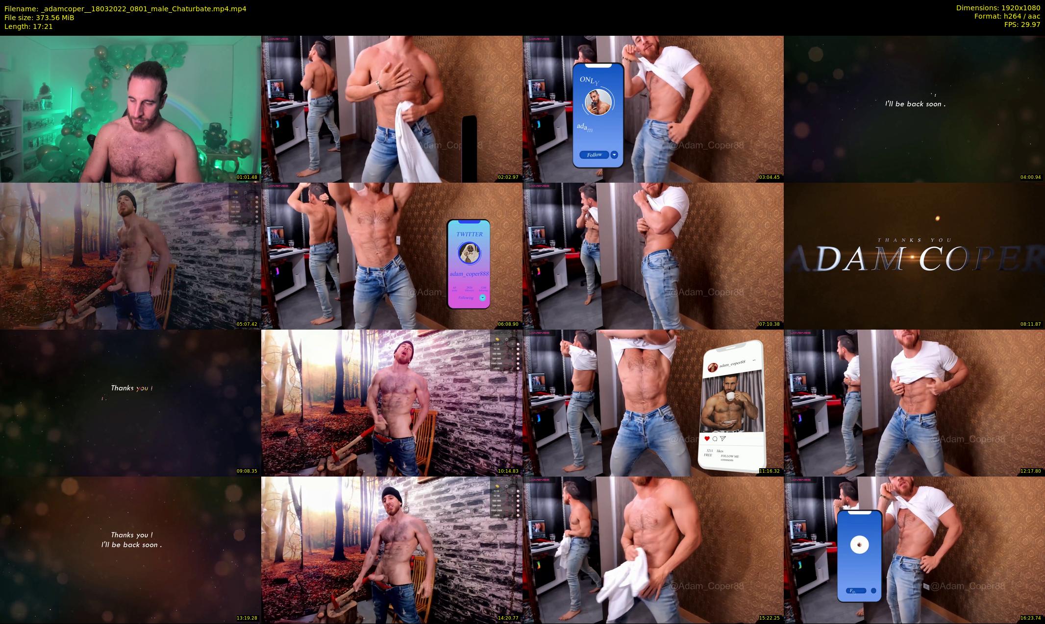 _adamcoper_ — 18 minute Chaturbate male cam show recording, 1080p, Mar 18, 2022