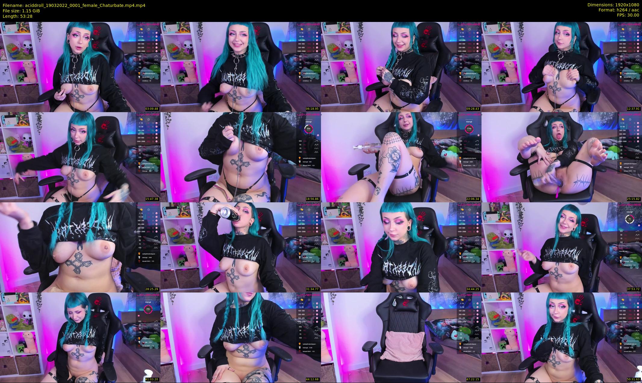 aciddroll — 54 minute Chaturbate female cam show recording, 1080p, Mar 19, 2022