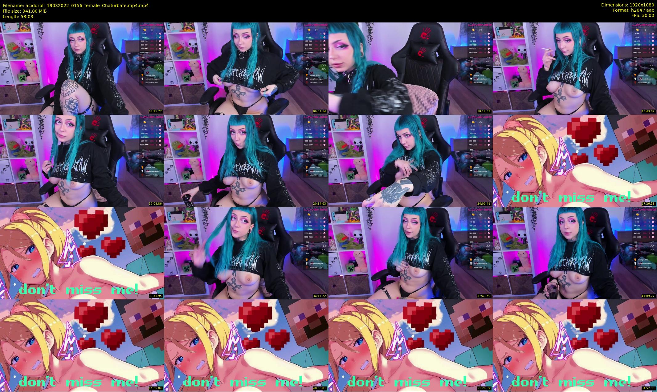 aciddroll — 59 minute Chaturbate female cam show recording, 1080p, Mar 19, 2022