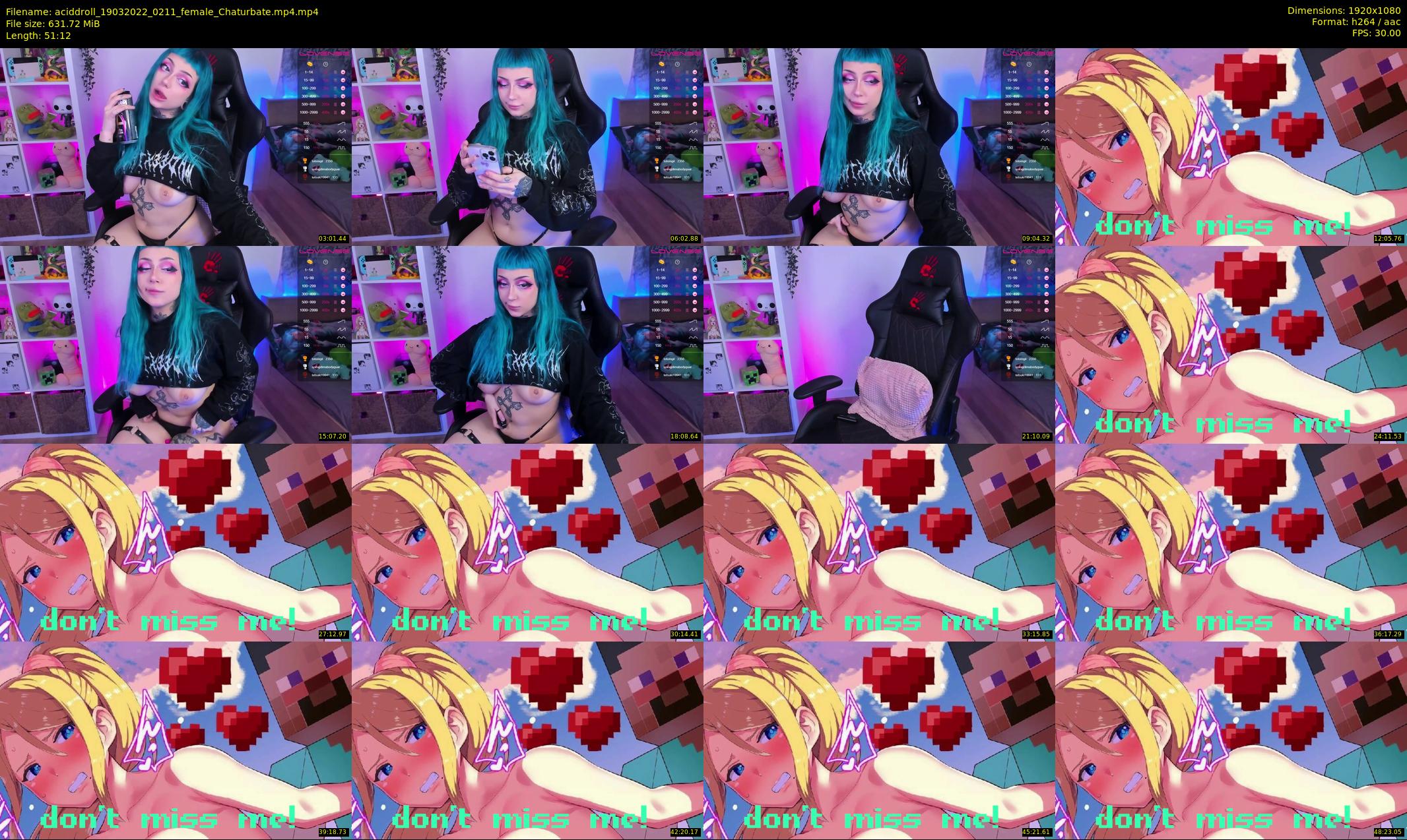 aciddroll — 52 minute Chaturbate female cam show recording, 1080p, Mar 19, 2022