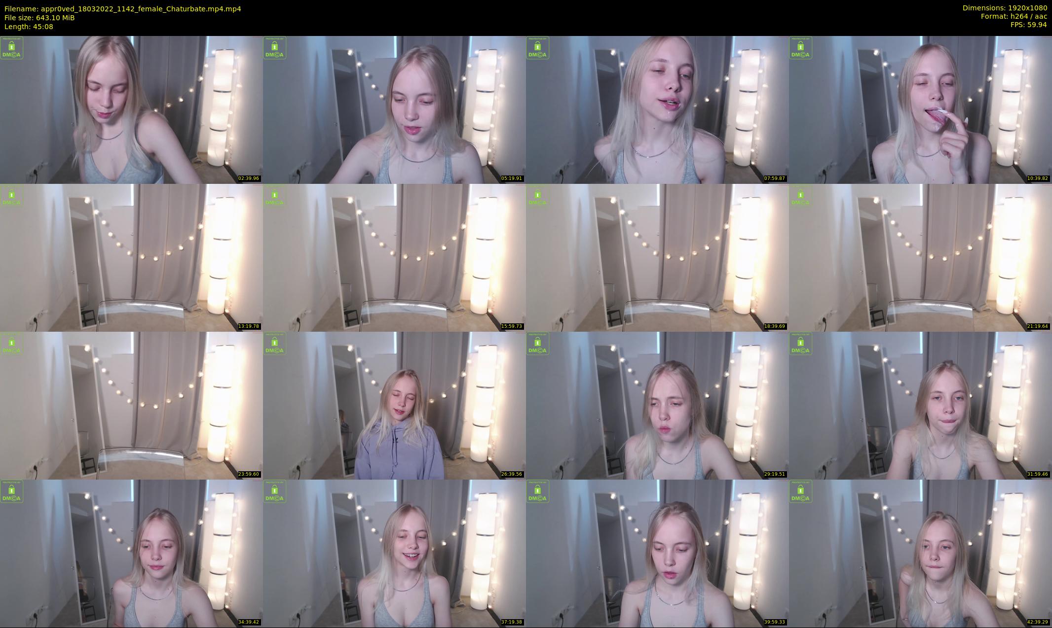appr0ved — 46 minute Chaturbate female cam show recording, 1080p, Mar 18, 2022