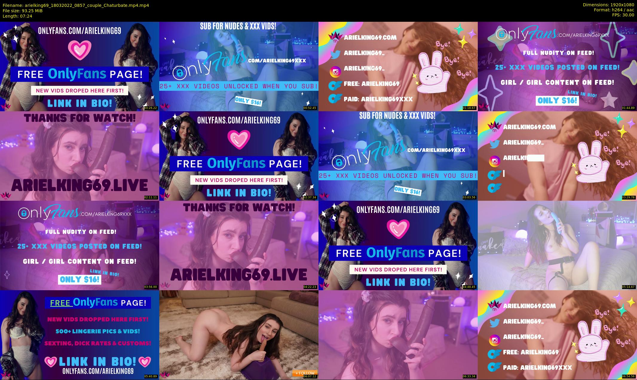 arielking69 — 8 minute Chaturbate female cam show recording, 1080p, Mar 18, 2022