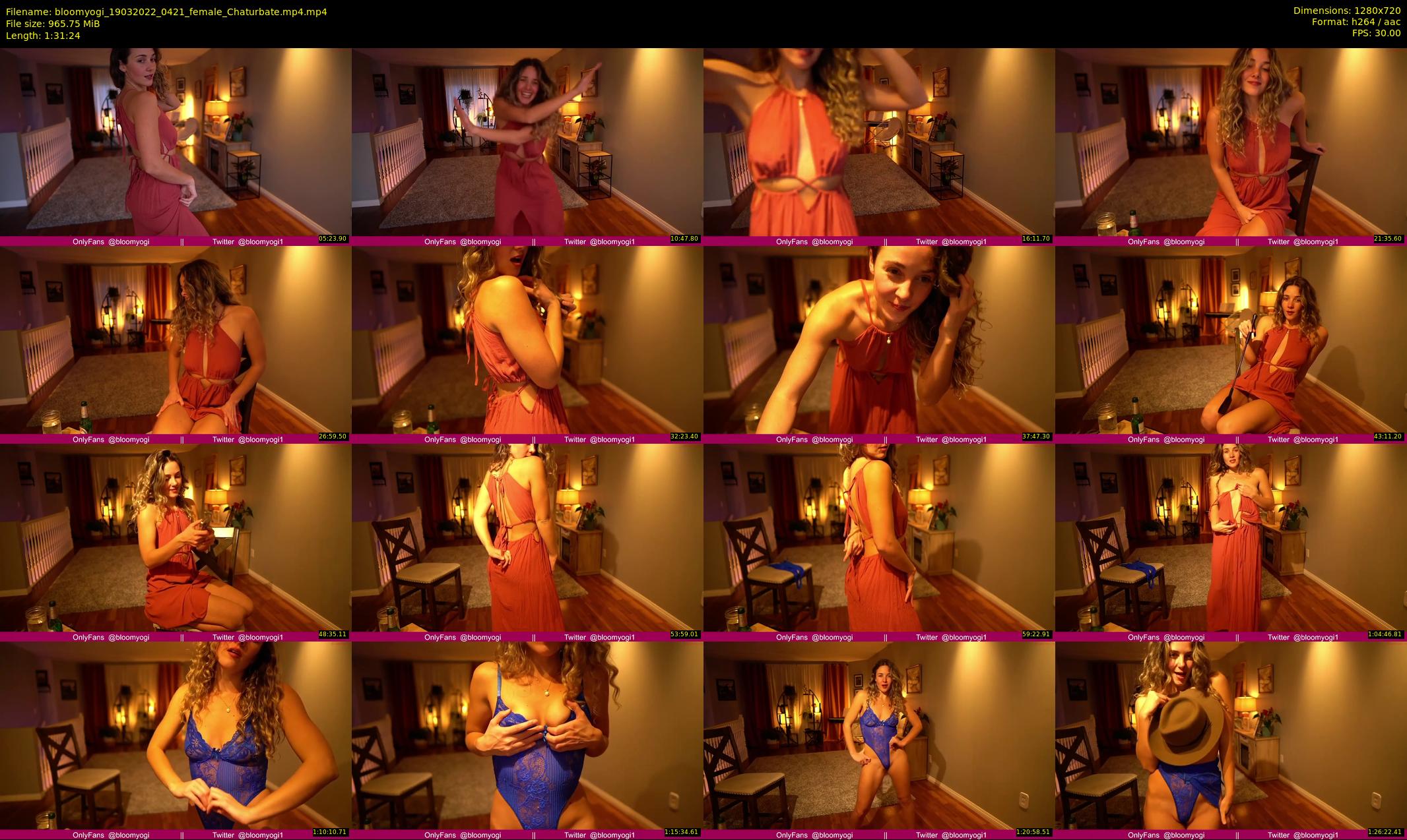 bloomyogi — 92 minute Chaturbate female cam show recording, 720p, Mar 19, 2022