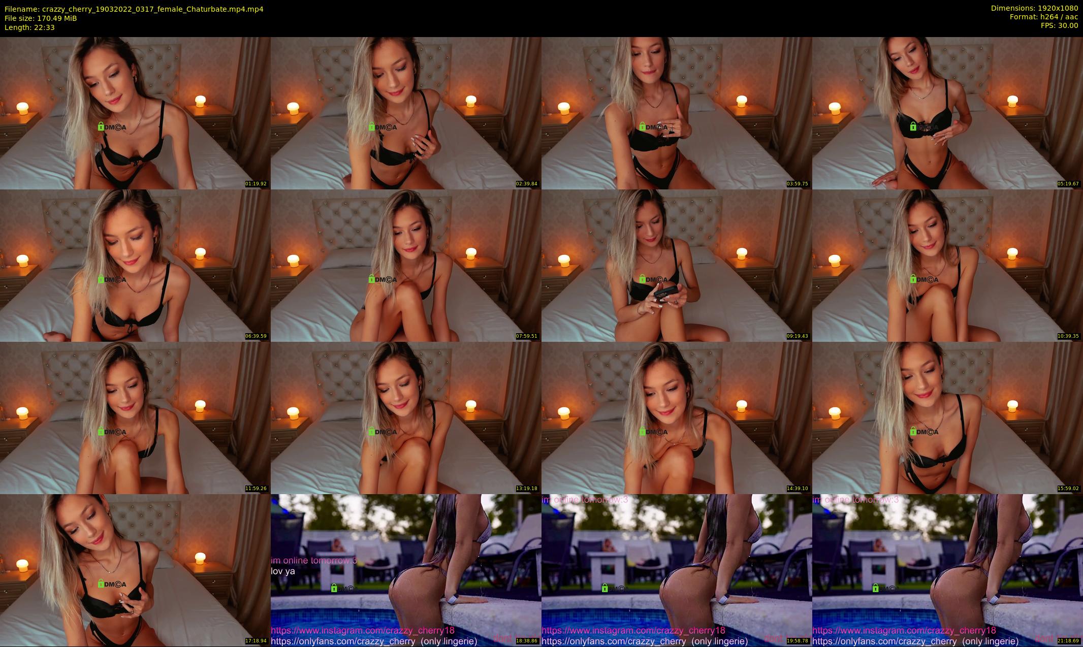 crazzy_cherry — 23 minute Chaturbate female cam show recording, 1080p, Mar 19, 2022