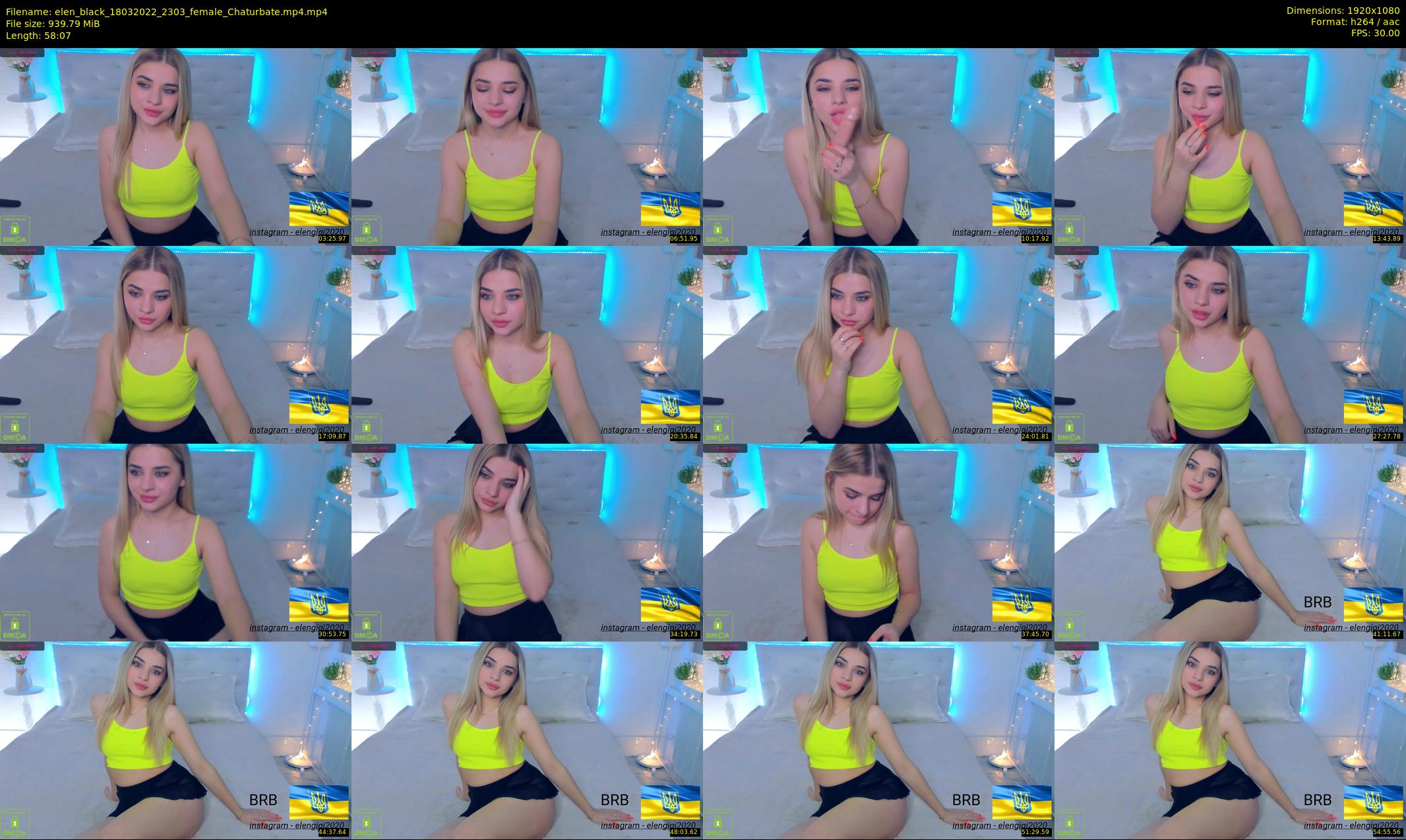 elen_black — 59 minute Chaturbate female cam show recording, 1080p, Mar 18, 2022
