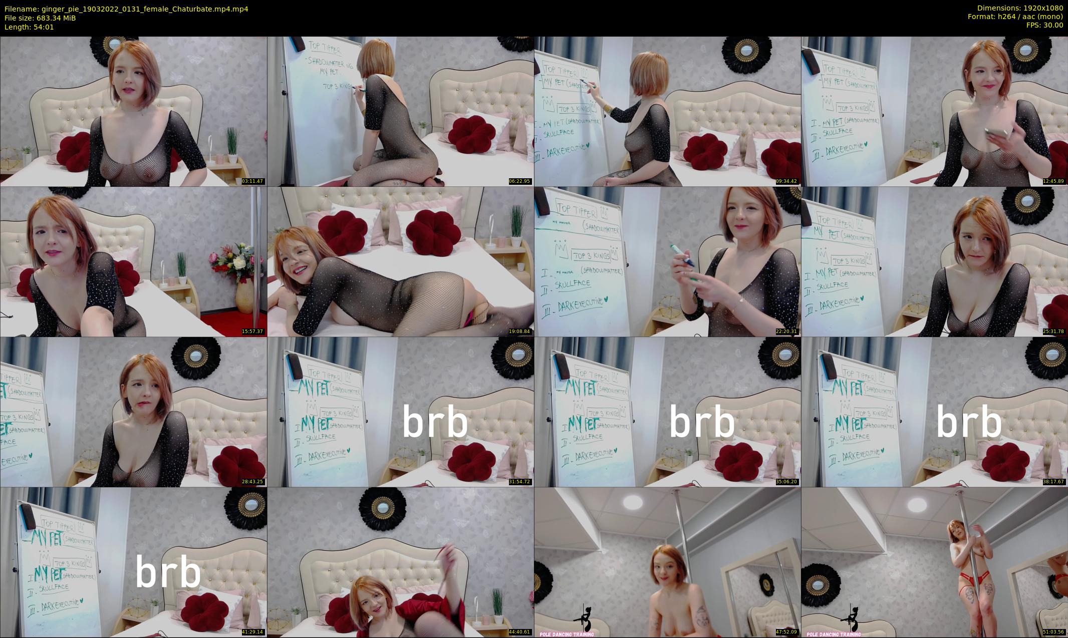 ginger_pie — 55 minute Chaturbate female cam show recording, 1080p, Mar 19, 2022