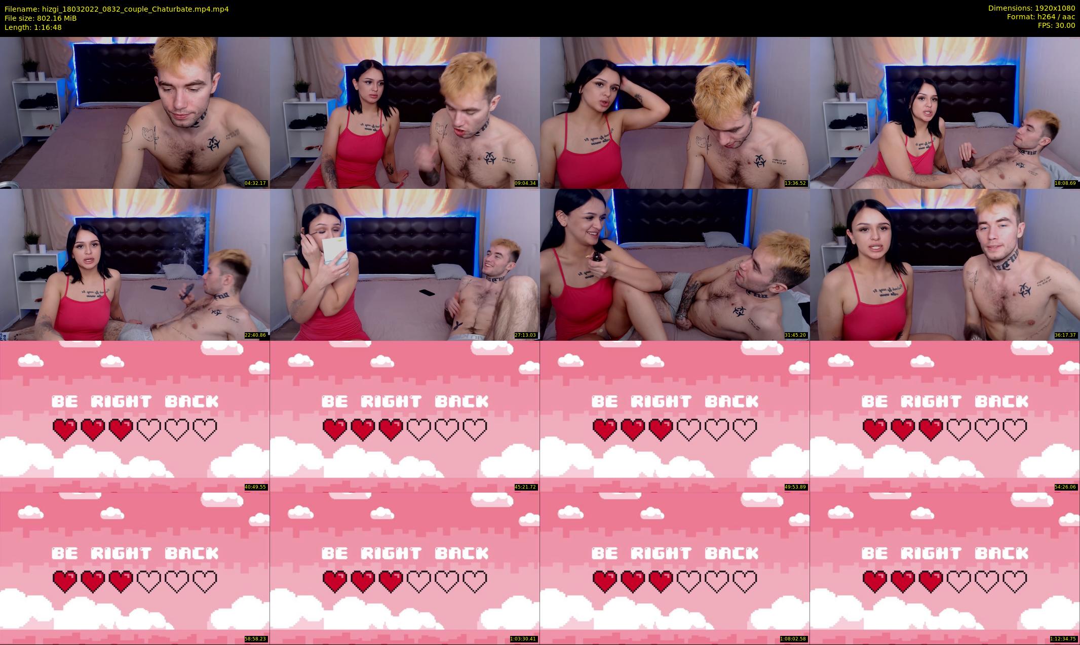 hizgi — 77 minute Chaturbate couple cam show recording, 1080p, Mar 18, 2022