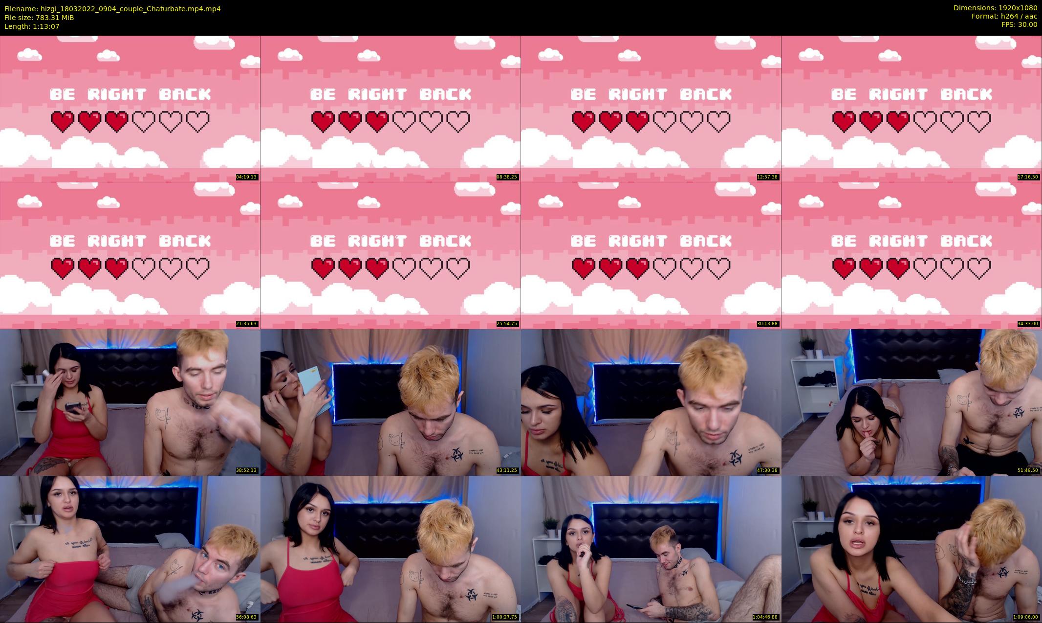 hizgi — 74 minute Chaturbate couple cam show recording, 1080p, Mar 18, 2022
