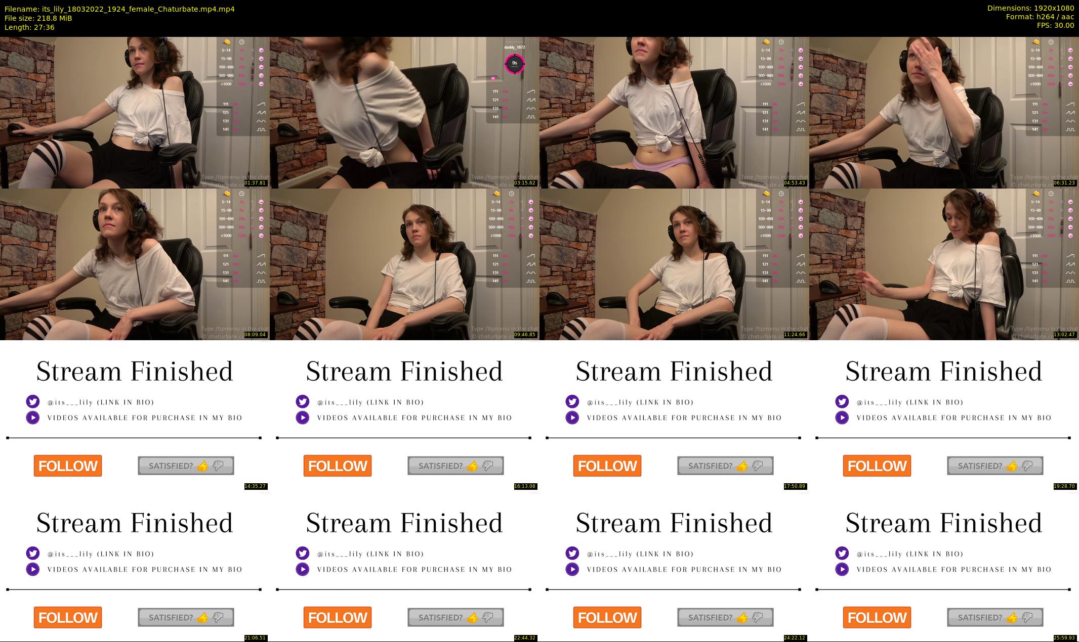 its_lily — 28 minute Chaturbate female cam show recording, 1080p, Mar 18, 2022
