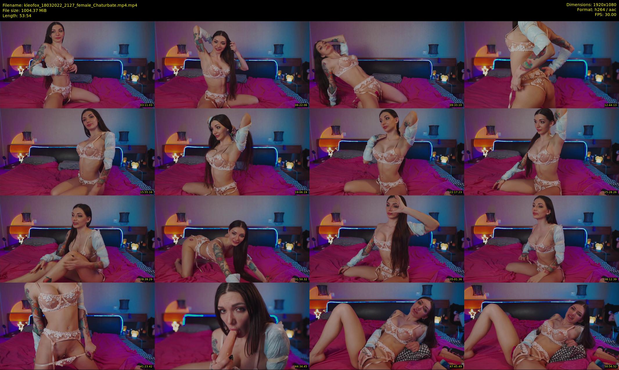 kleofox — 54 minute Chaturbate female cam show recording, 1080p, Mar 18, 2022