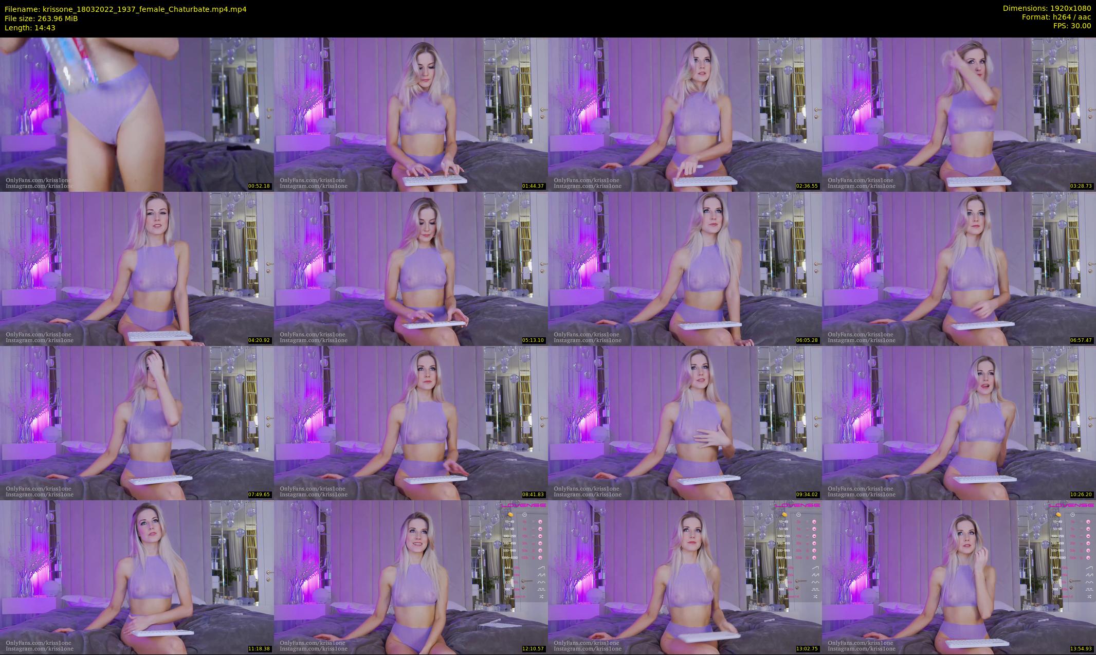 krissone — 15 minute Chaturbate female cam show recording, 1080p, Mar 18, 2022