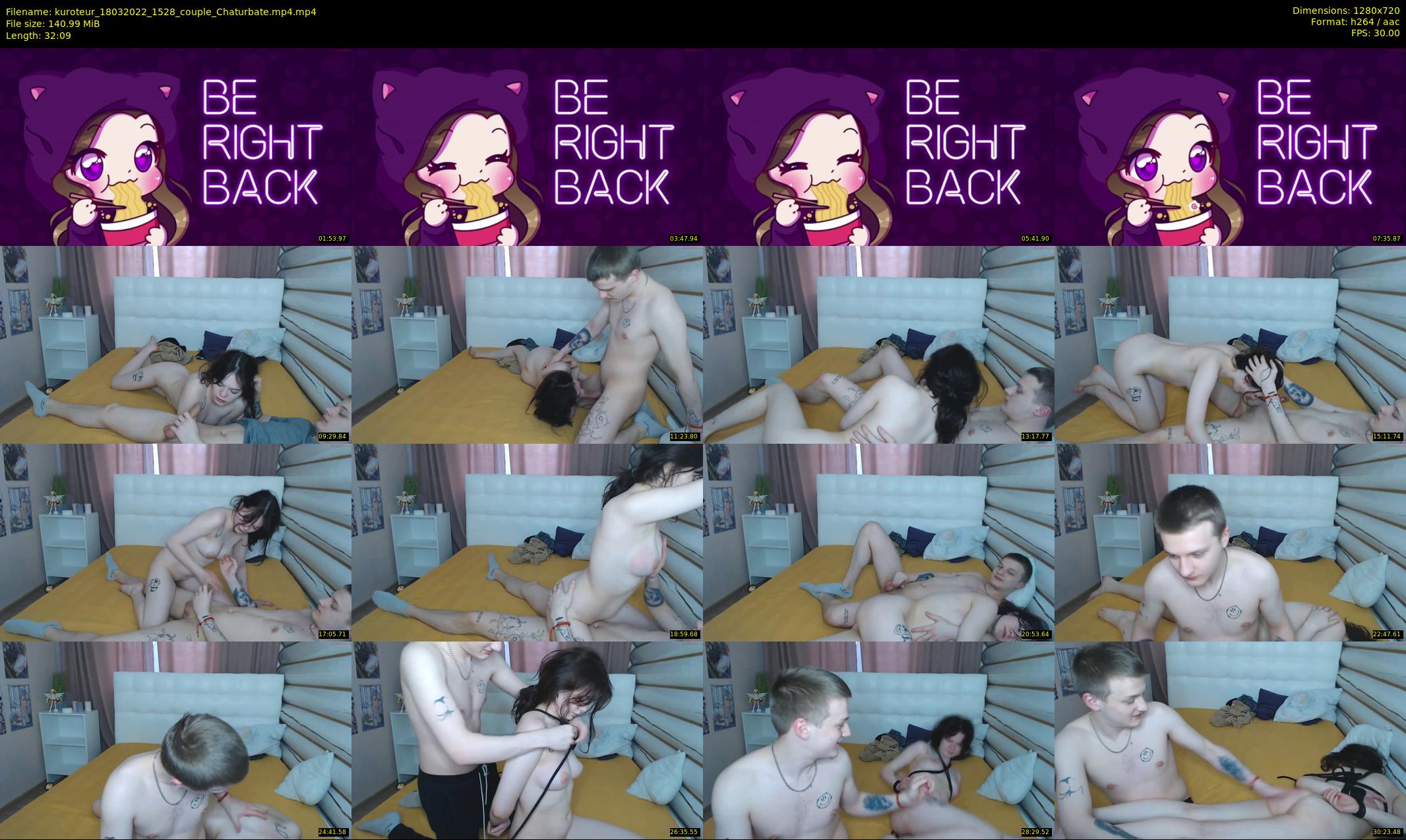kuroteur — 33 minute Chaturbate couple cam show recording, 720p, Mar 18, 2022